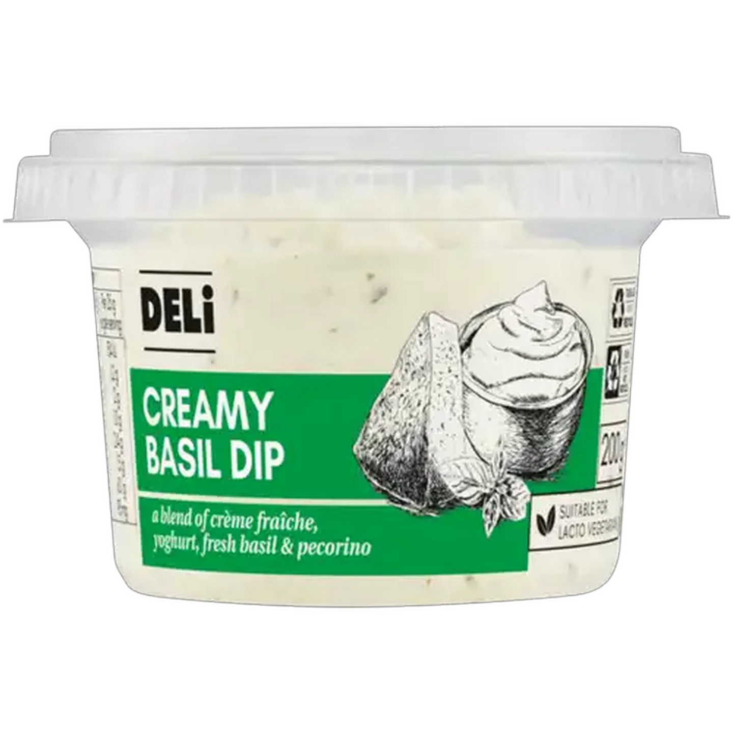 Image of Deli Creamy Basil Dip 200g