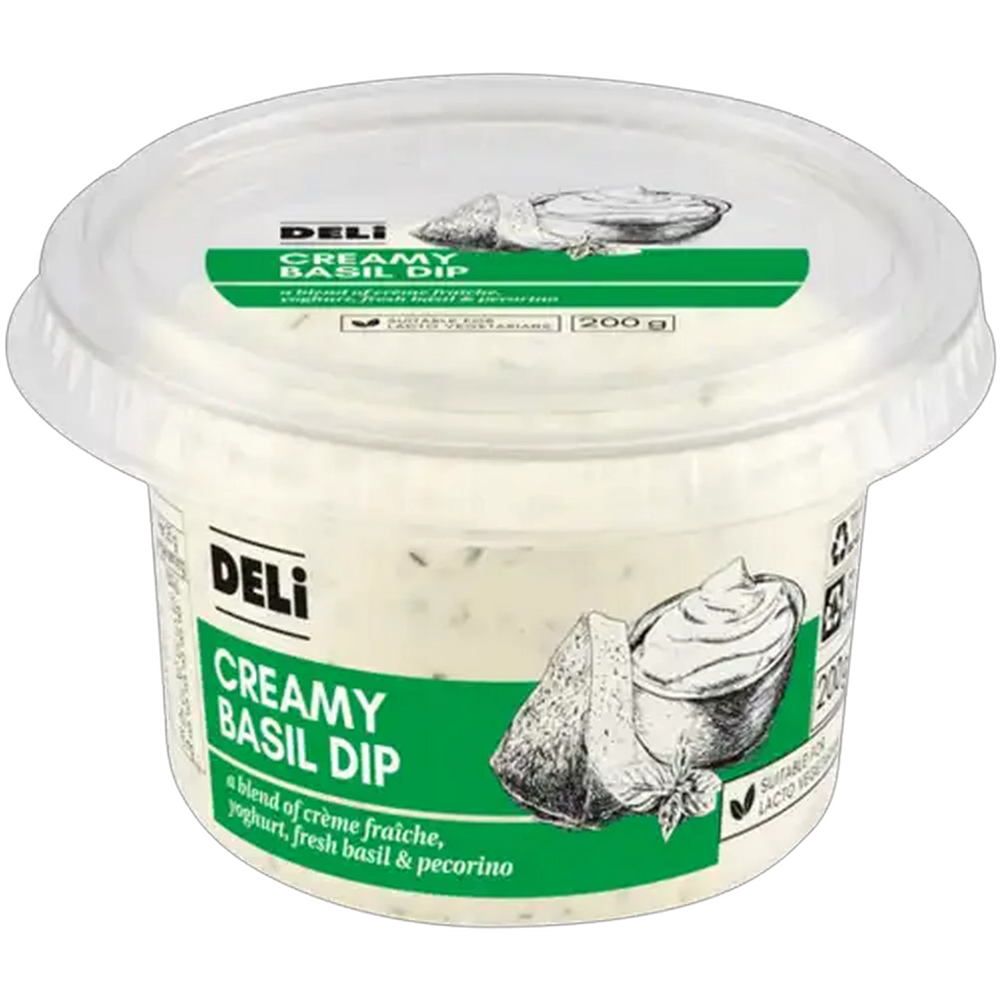 Image of Deli Creamy Basil Dip 200g