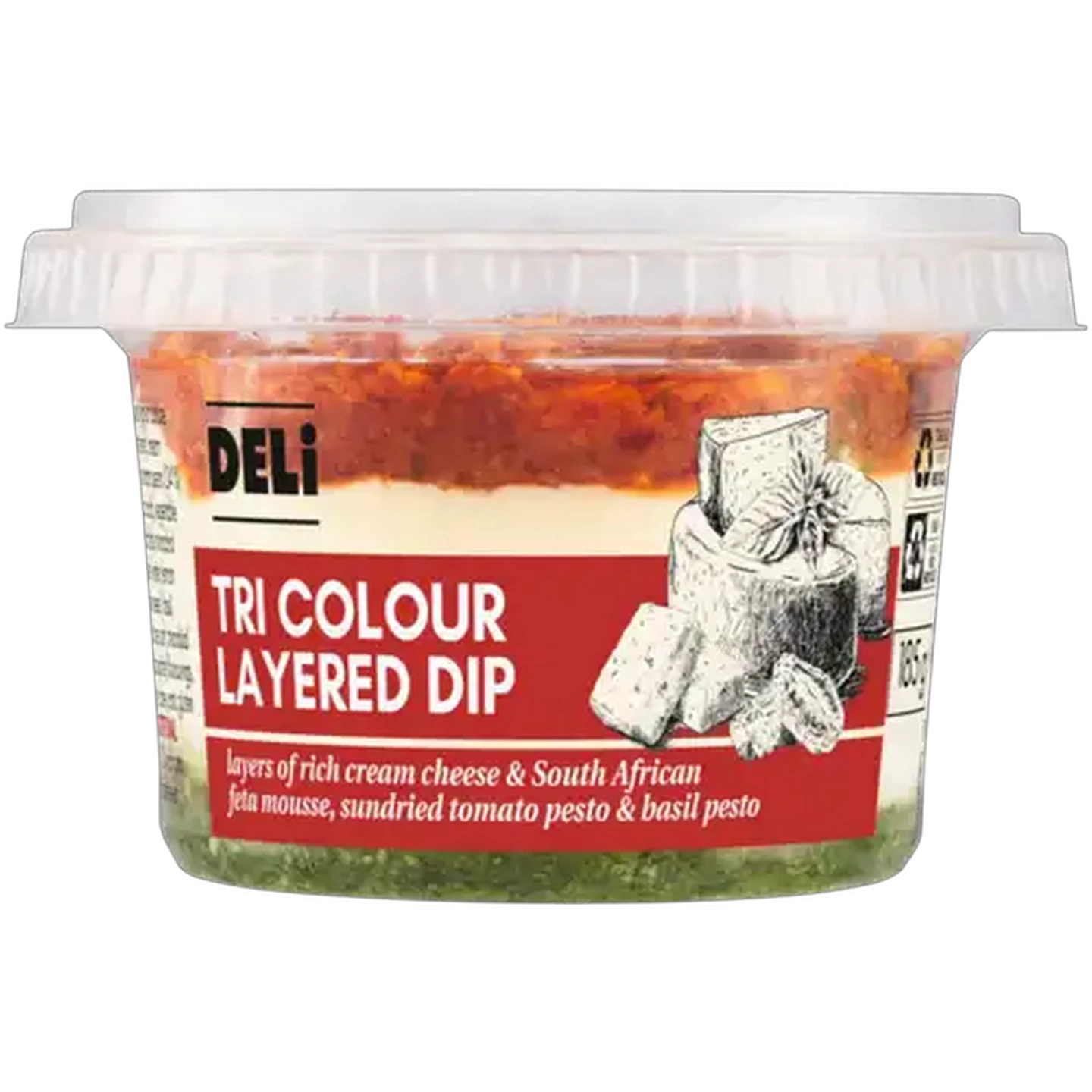 Image of Deli Tri Colour Layered Dip 185g