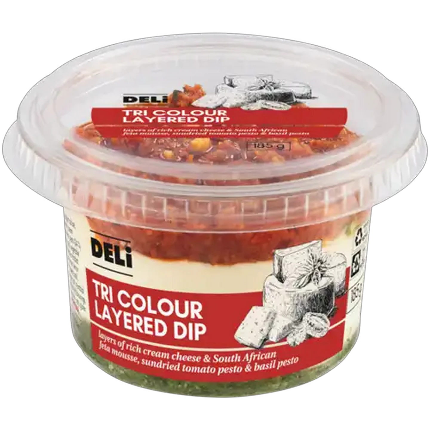 Image of Deli Tri Colour Layered Dip 185g