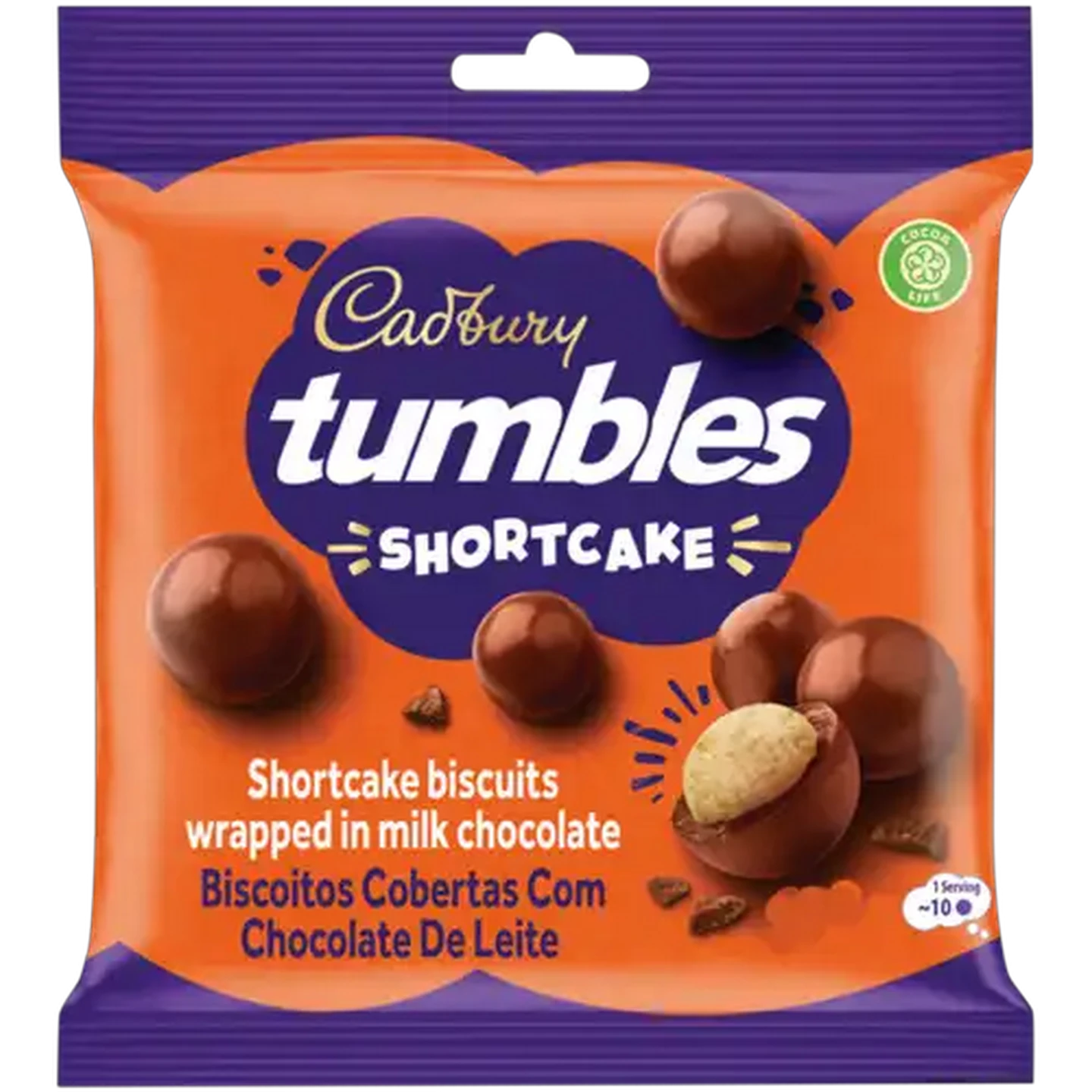 Image of Cadbury Tumbles Shortcake Biscuits in Milk Chocolate 170g