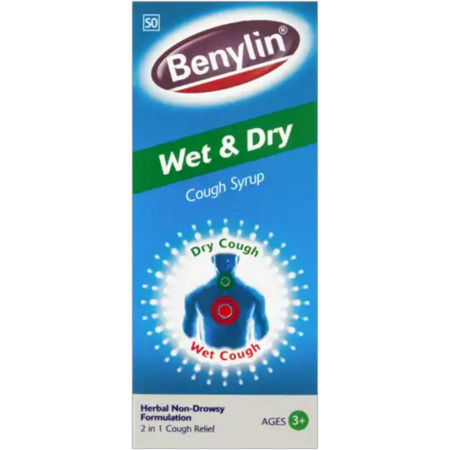 Image of Benylin Wet & Dry Non-Drowsy Cough Syrup 100ml