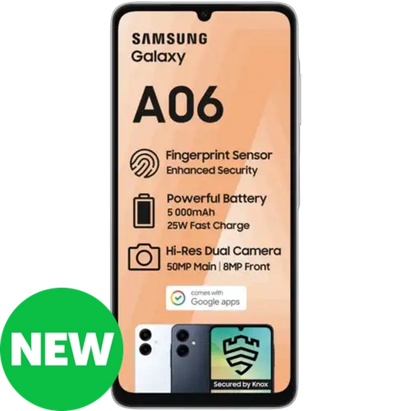 Image of Samsung Galaxy Light Blue A06 Dual-Sim Vodacom Cellphone