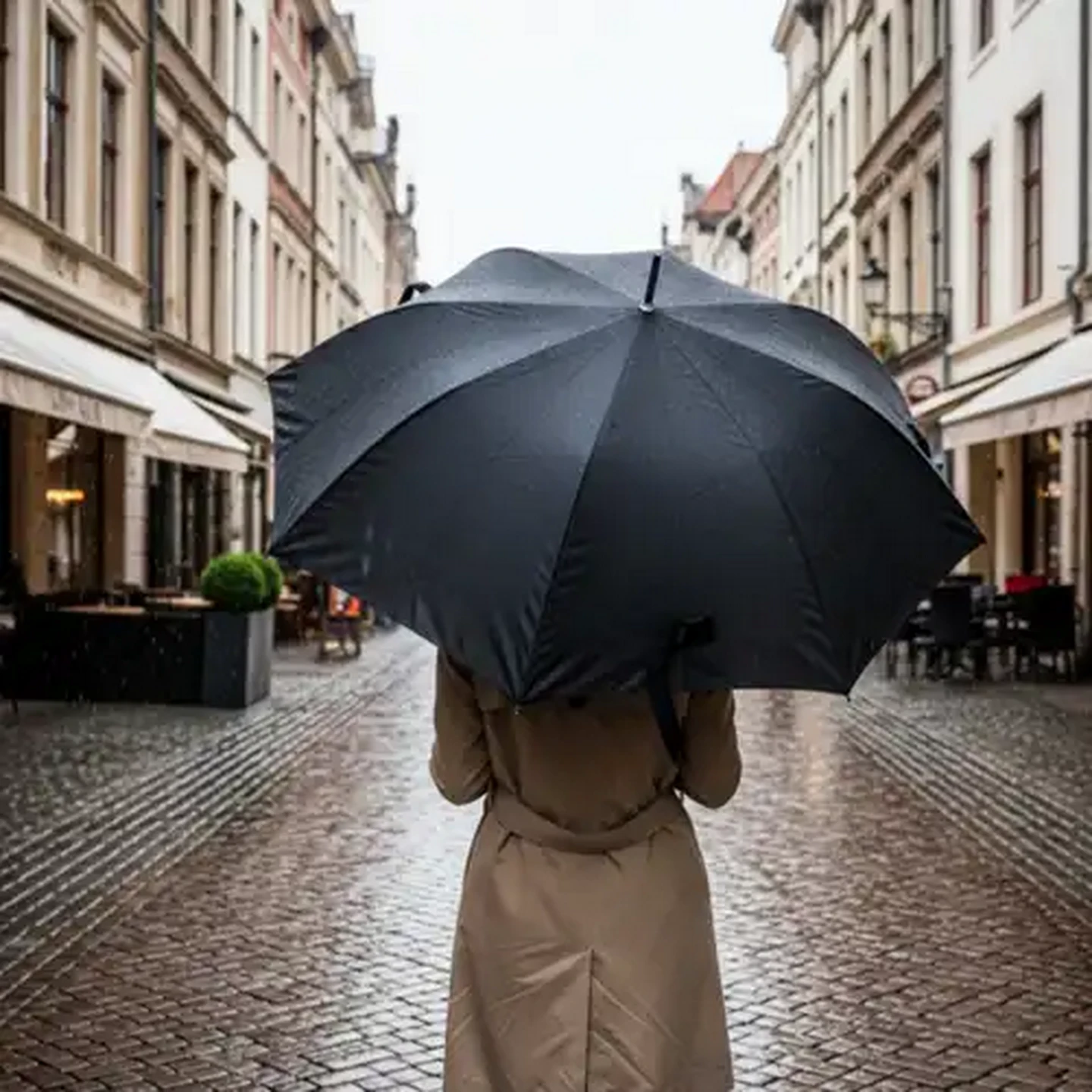 Image of Poppins Auto Open Rain Umbrella