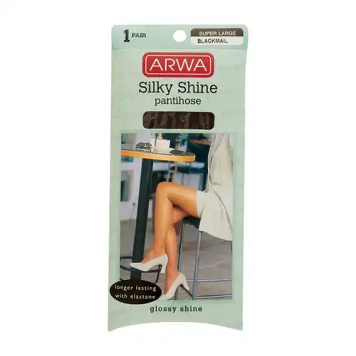 Image of Arwa Silky Shine Blackmail Pantihose Super Large