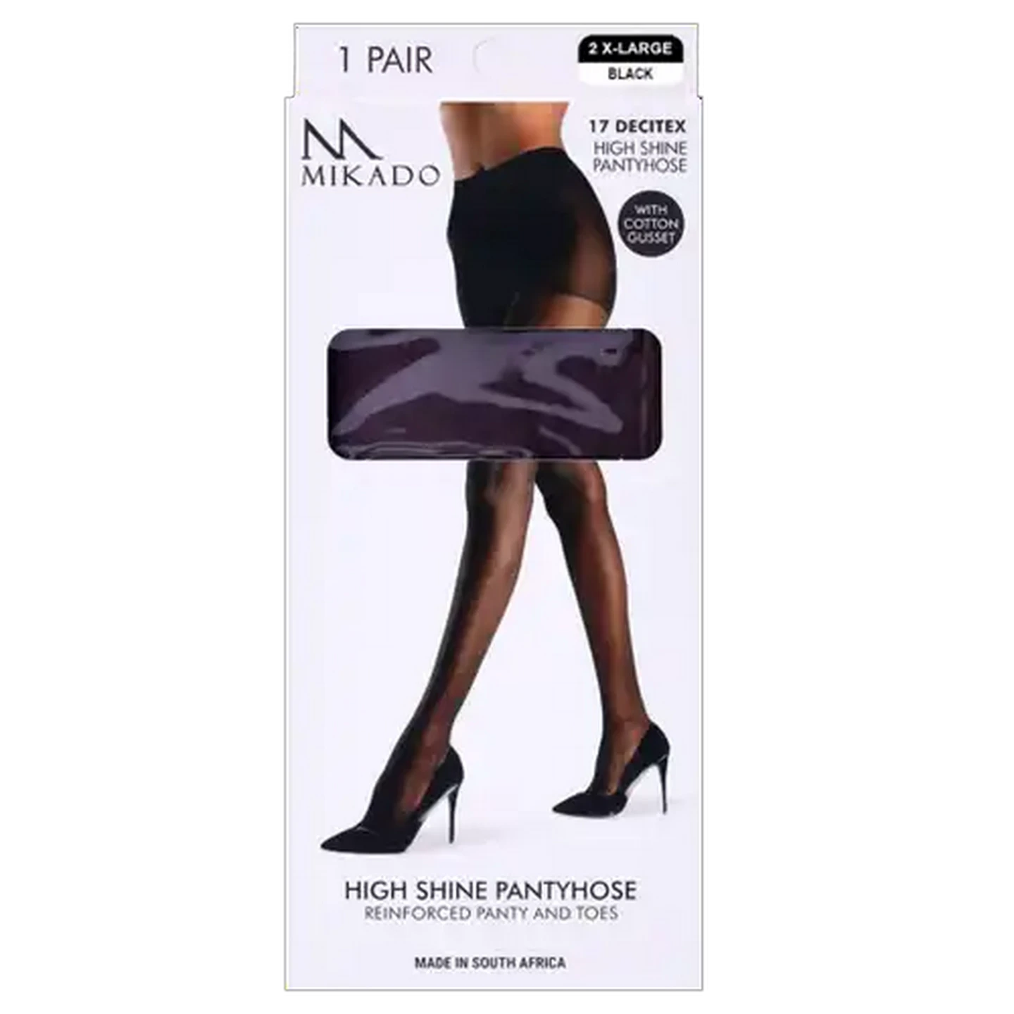 Image of Mikado Extra Extra Large Blackmail High Shine Pantyhose