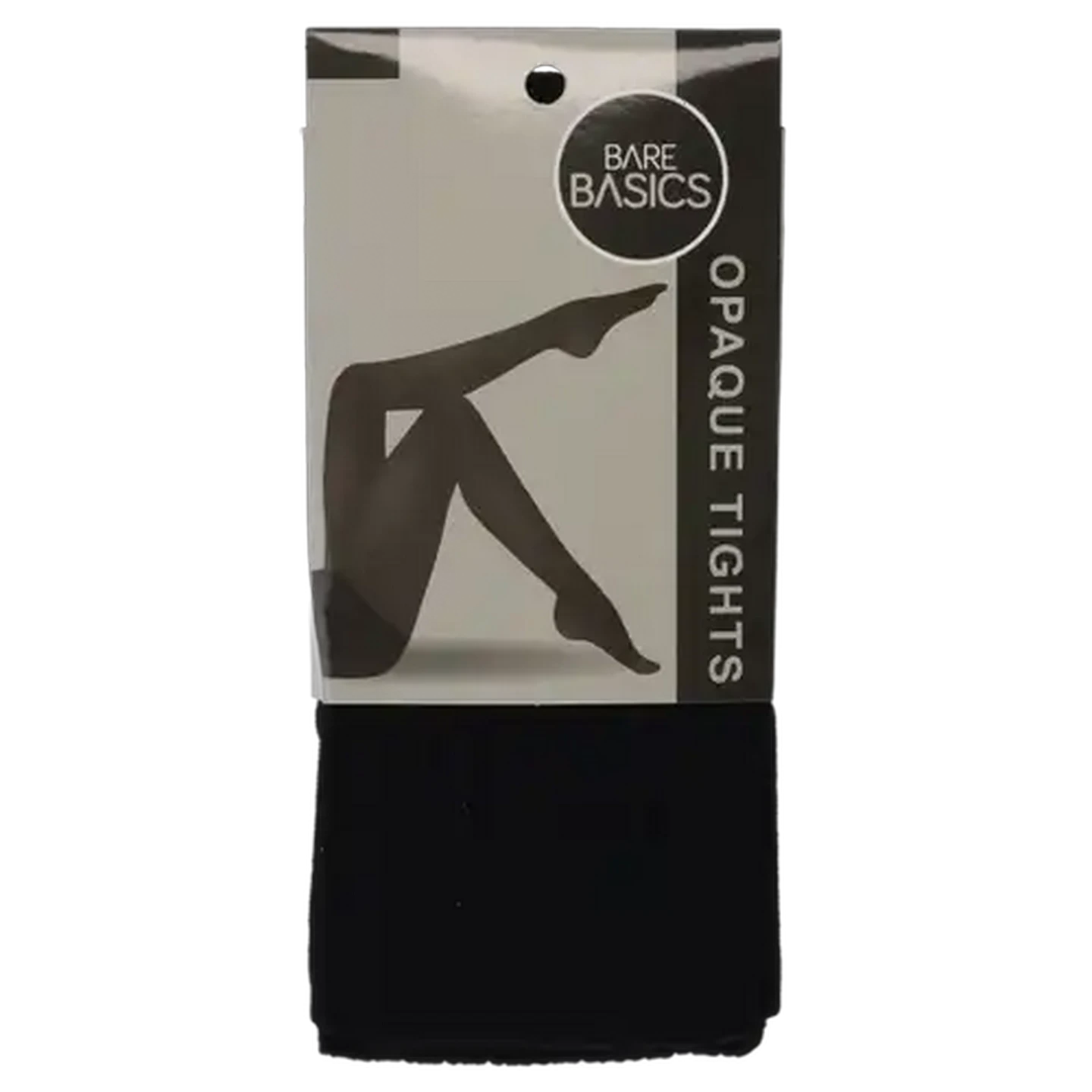 Image of Bare Basics Ladies Opaque Black Medium Tights