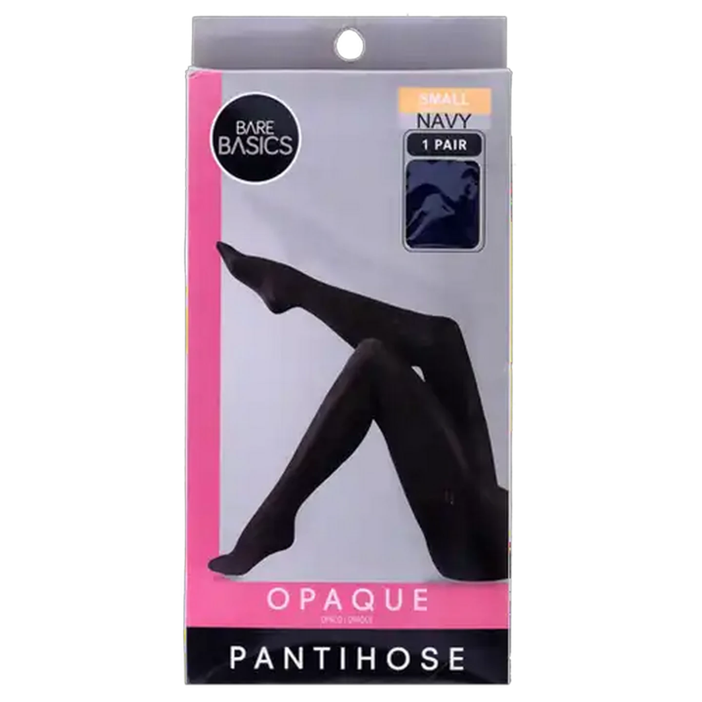 Image of Bare Basics Navy Opaque Small Pantihose