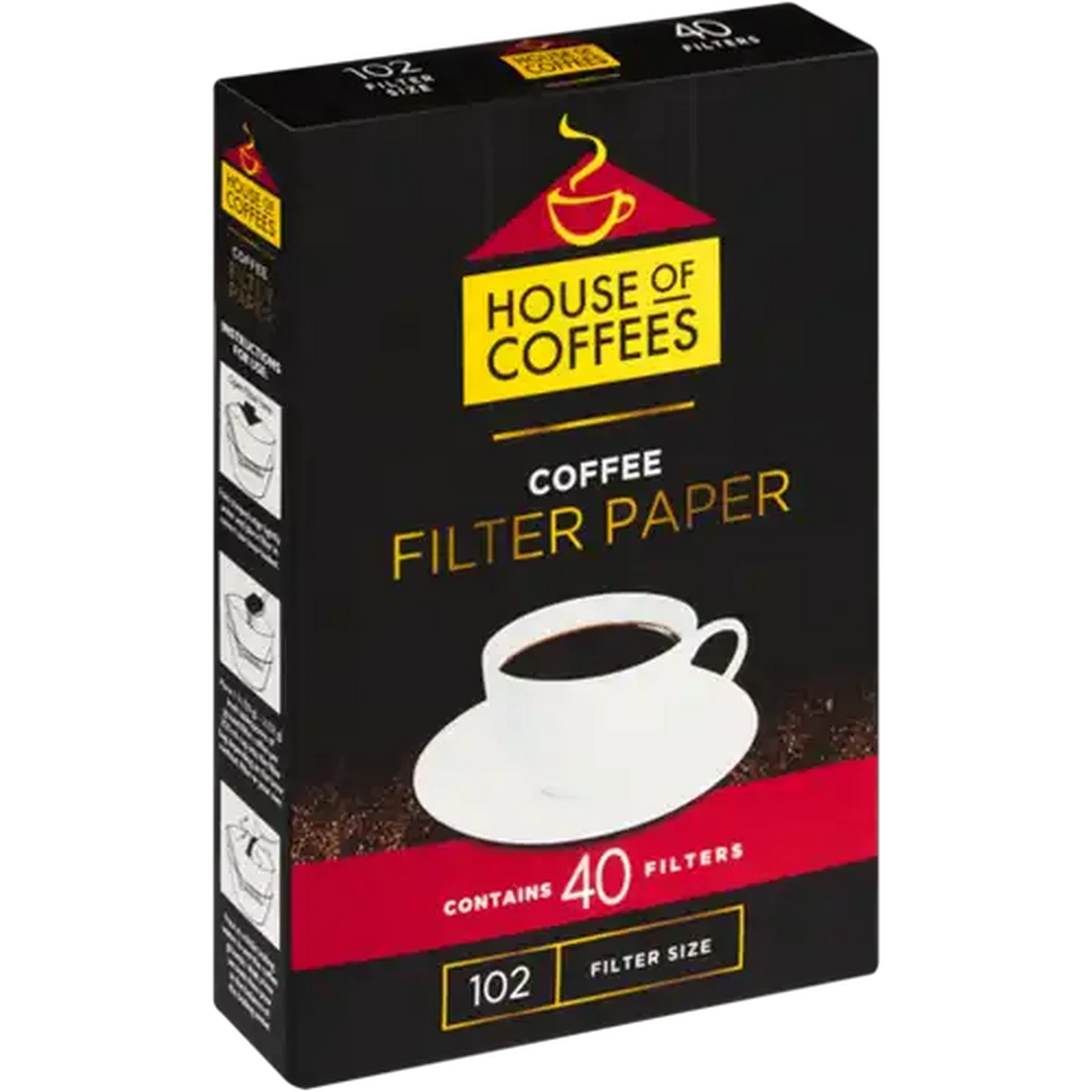 Image of House of Coffees Coffee Filter Paper 40 Pack