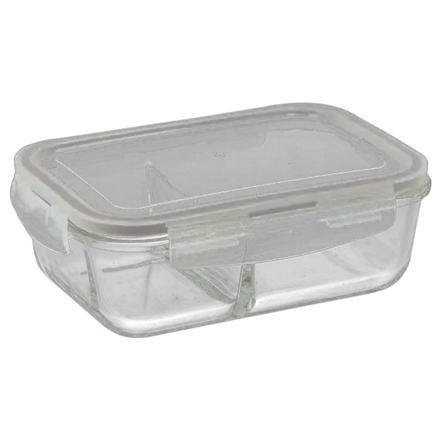 Image of Bake n Lock Rectangular Divided Glass Container 1.1L