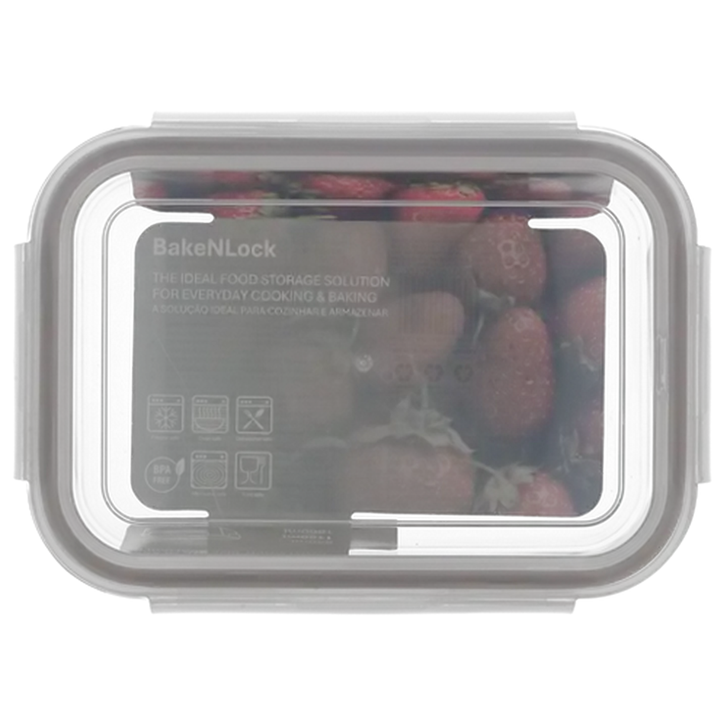 Image of Bake n Lock Rectangular Glass Container 1.1L