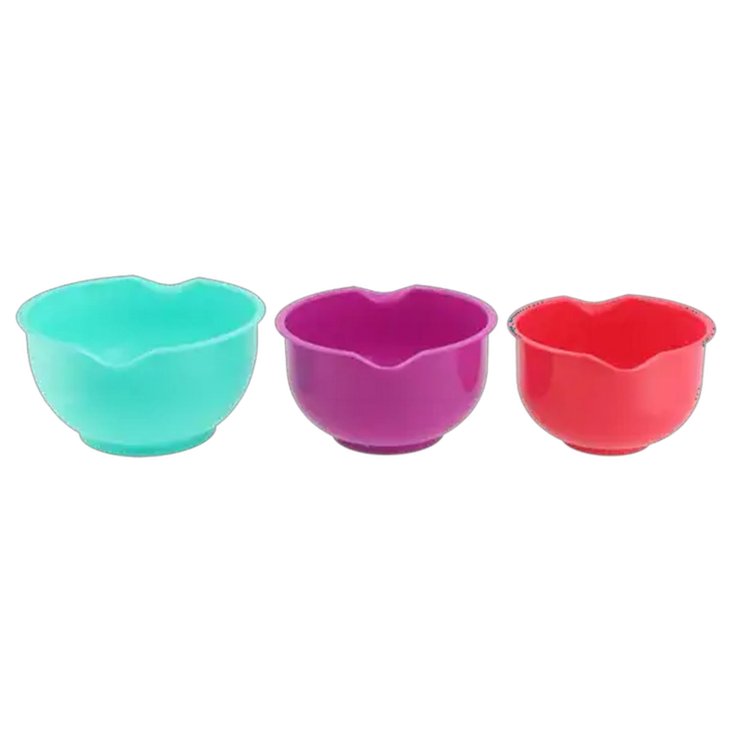 Image of Easy Mix Plastic Mixing Bowl 3 Piece Set (Colour May Vary)