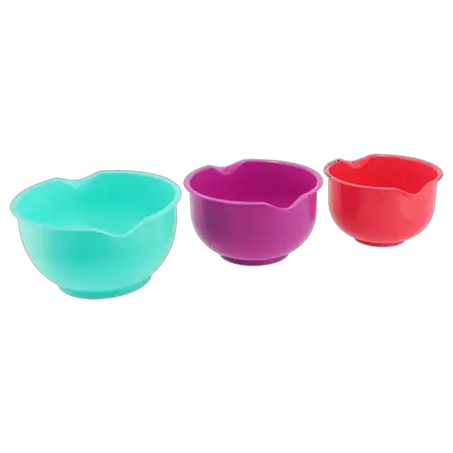 Image of Easy Mix Plastic Mixing Bowl 3 Piece Set (Colour May Vary)