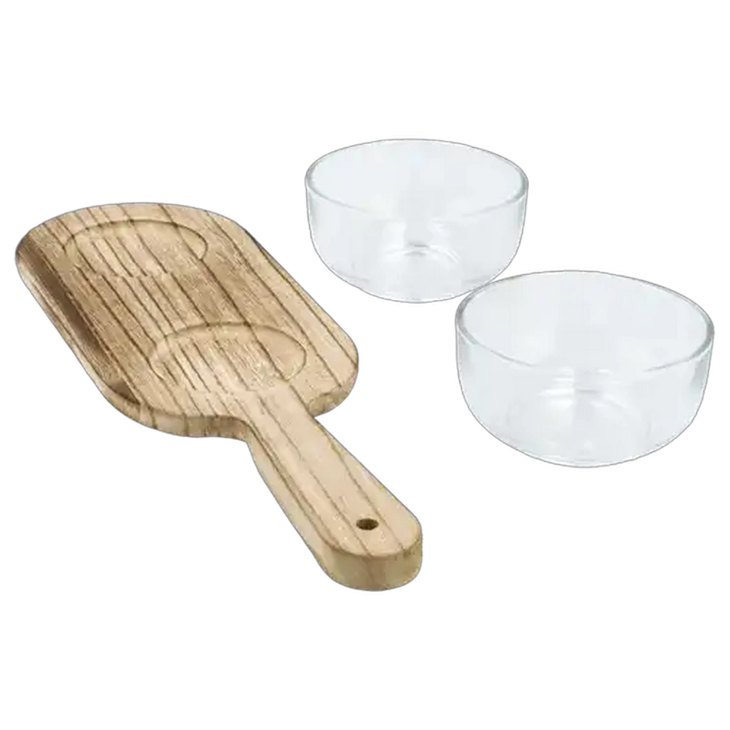 Image of Serve & Snack Round Glass Snack Set 3 Piece