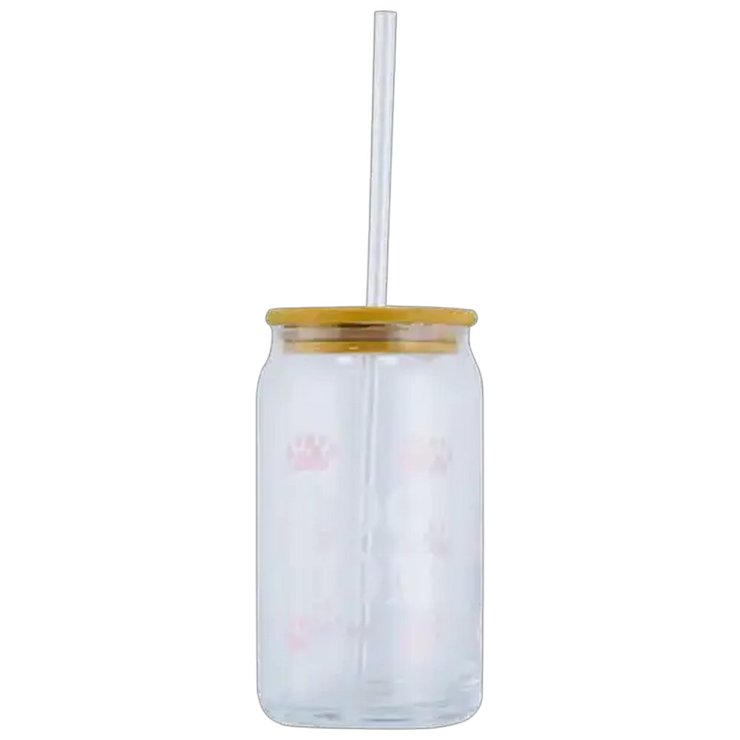 Image of Mother's Day Glass with Straw 500ml (Design May Vary)