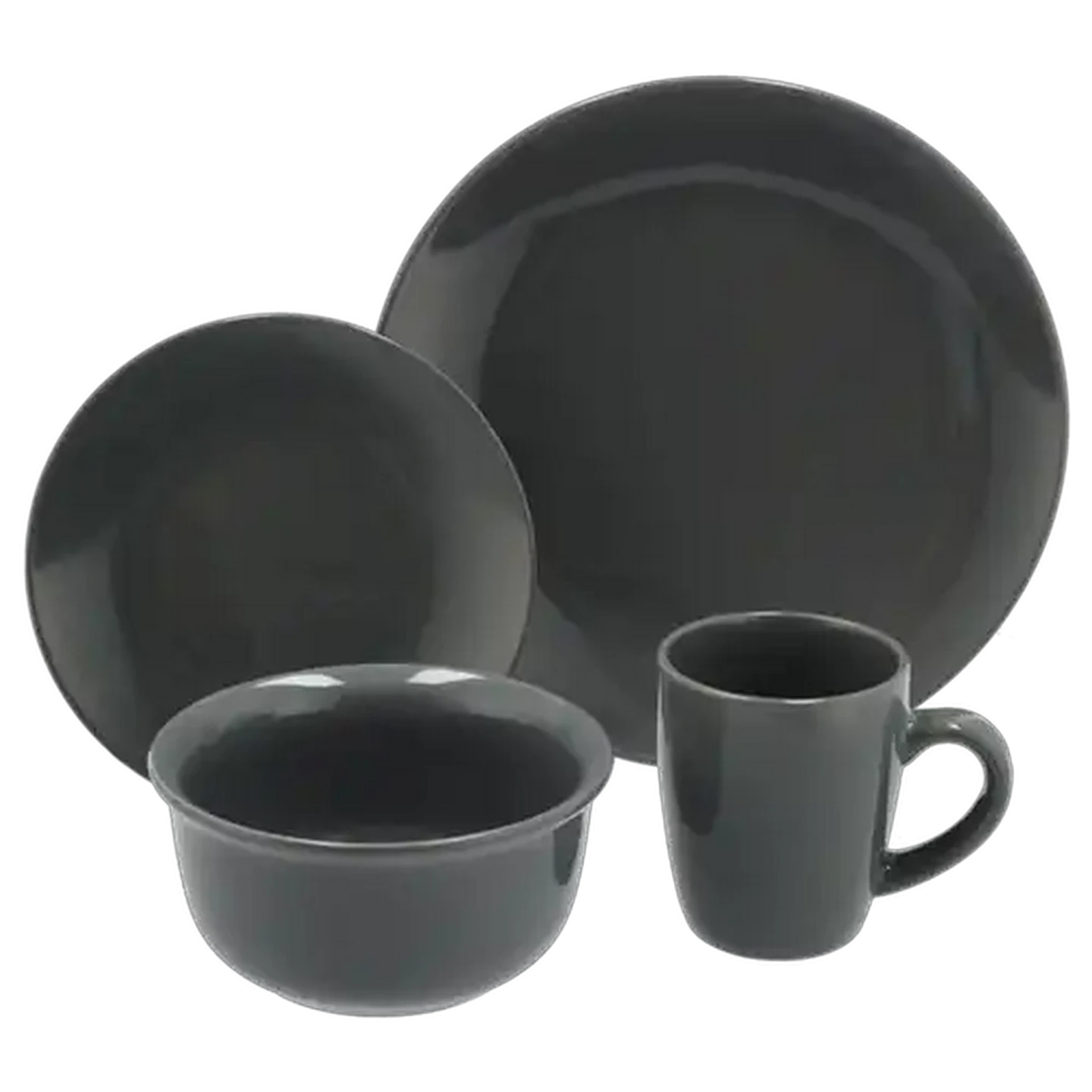 Image of Glaze Grey Dinner Set 16 Piece
