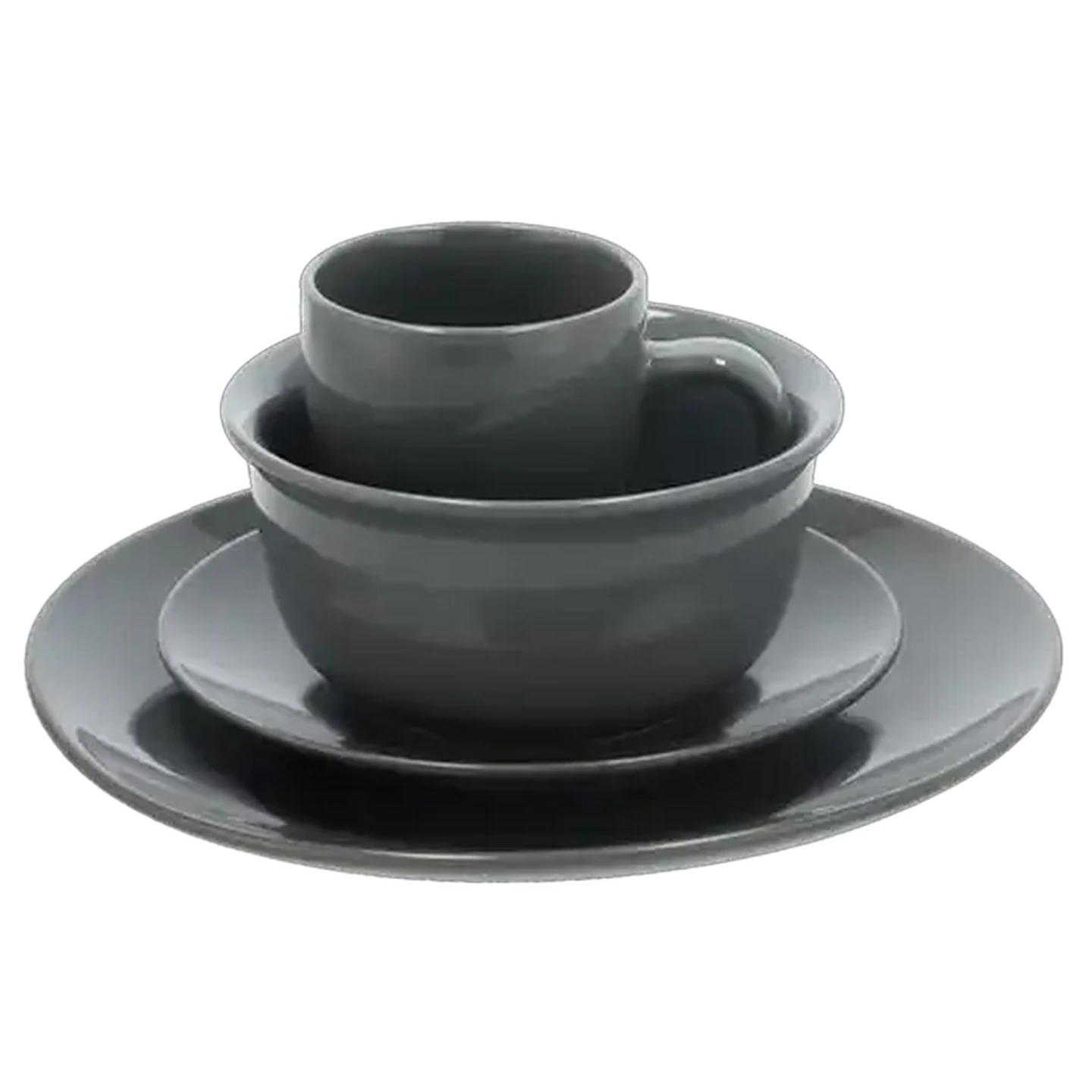 Image of Glaze Grey Dinner Set 16 Piece