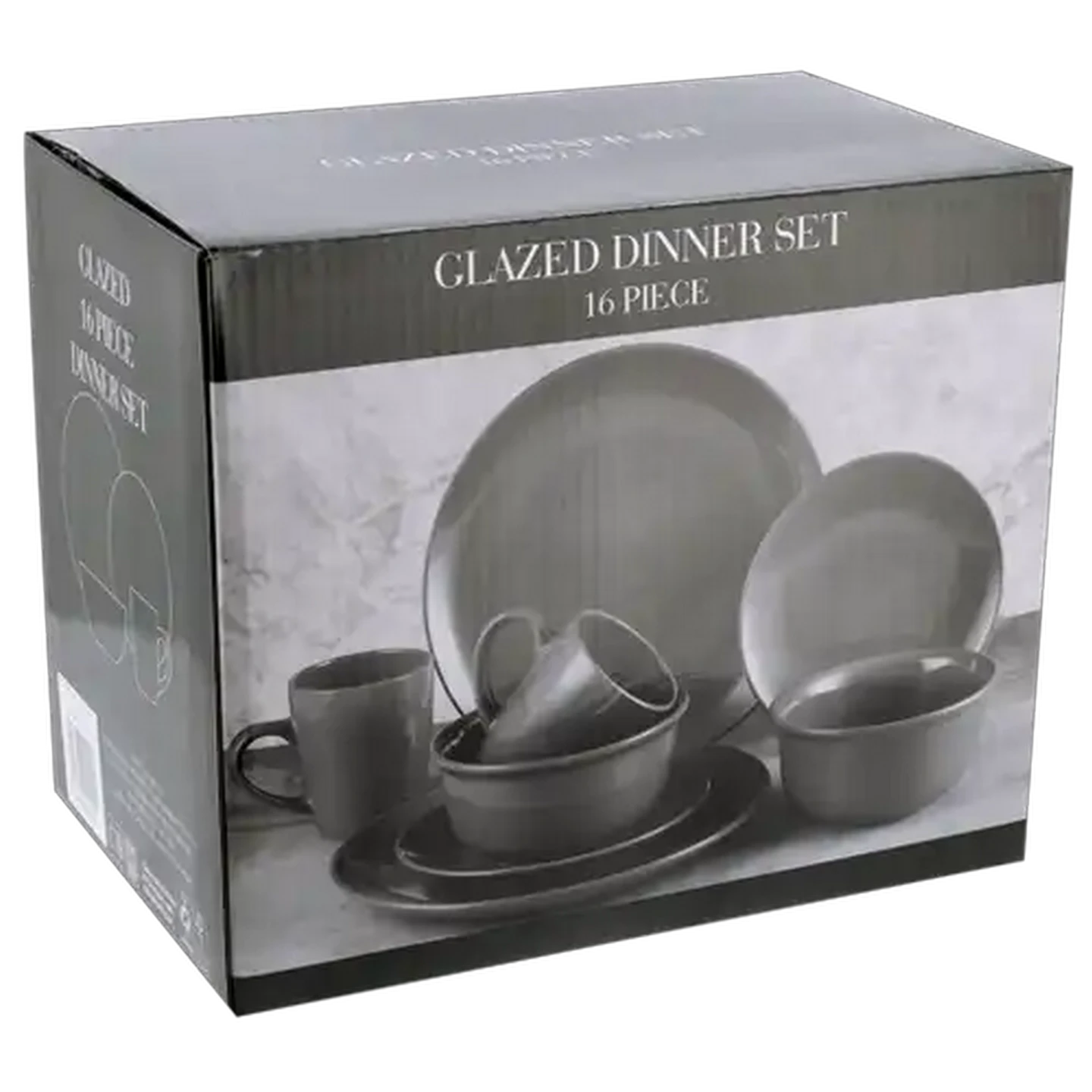 Image of Glaze Grey Dinner Set 16 Piece