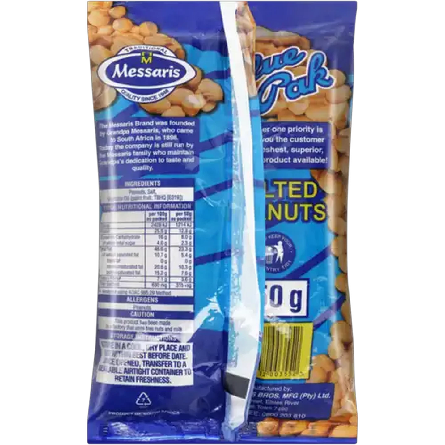 Image of Messaris Blue Pak Salted Peanuts 450g