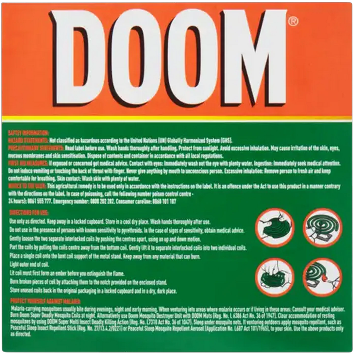 Image of DOOM Super Deadly Mosquito Coils 10-Pack