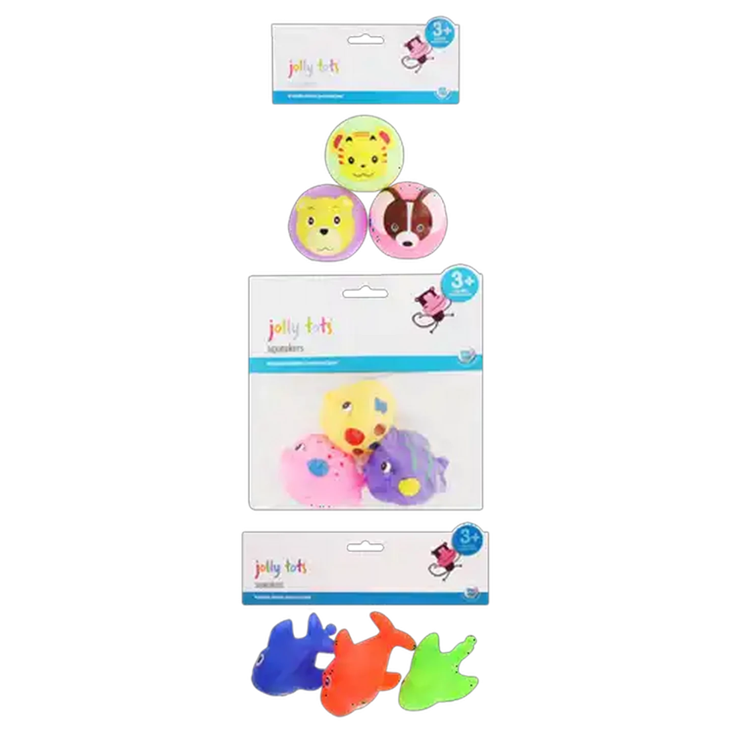 Image of Jolly Tots Squeakers Toy Set 3 Piece (Design May Vary)