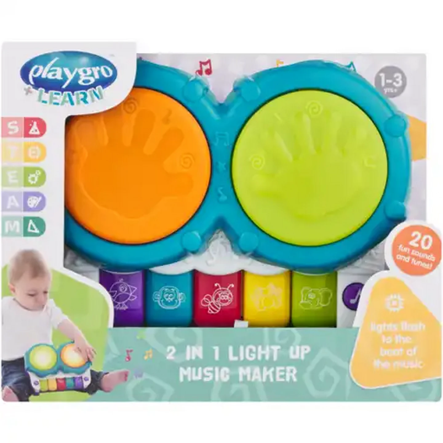 Image of Playgro 2-In-1 Light Up Music Maker 1-3 Years