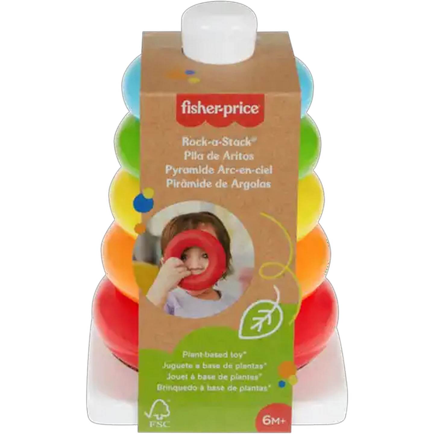 Image of Fisher-Price Rock-A-Stack Baby Ring Stacking Toy