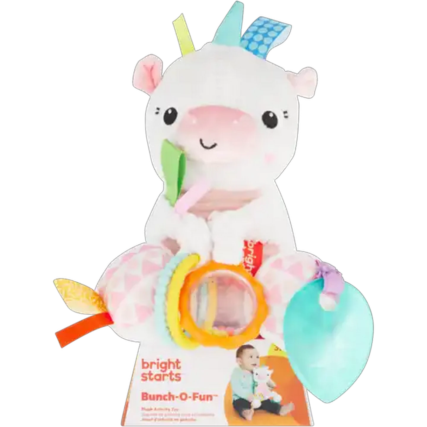 Image of Bright Starts Bunch O' Fun Pink Unicorn Plush Toy