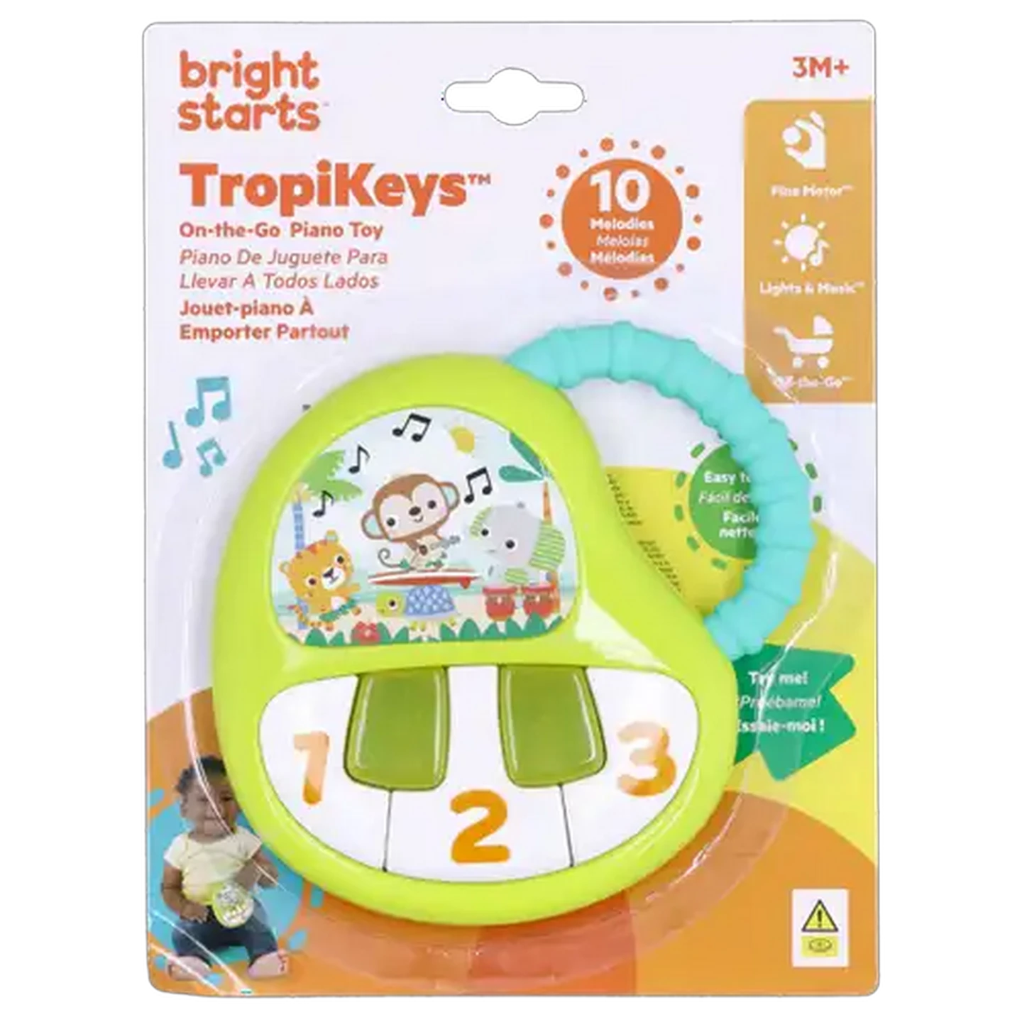 Image of Bright Starts Green Tropikey Piano 3 Months+