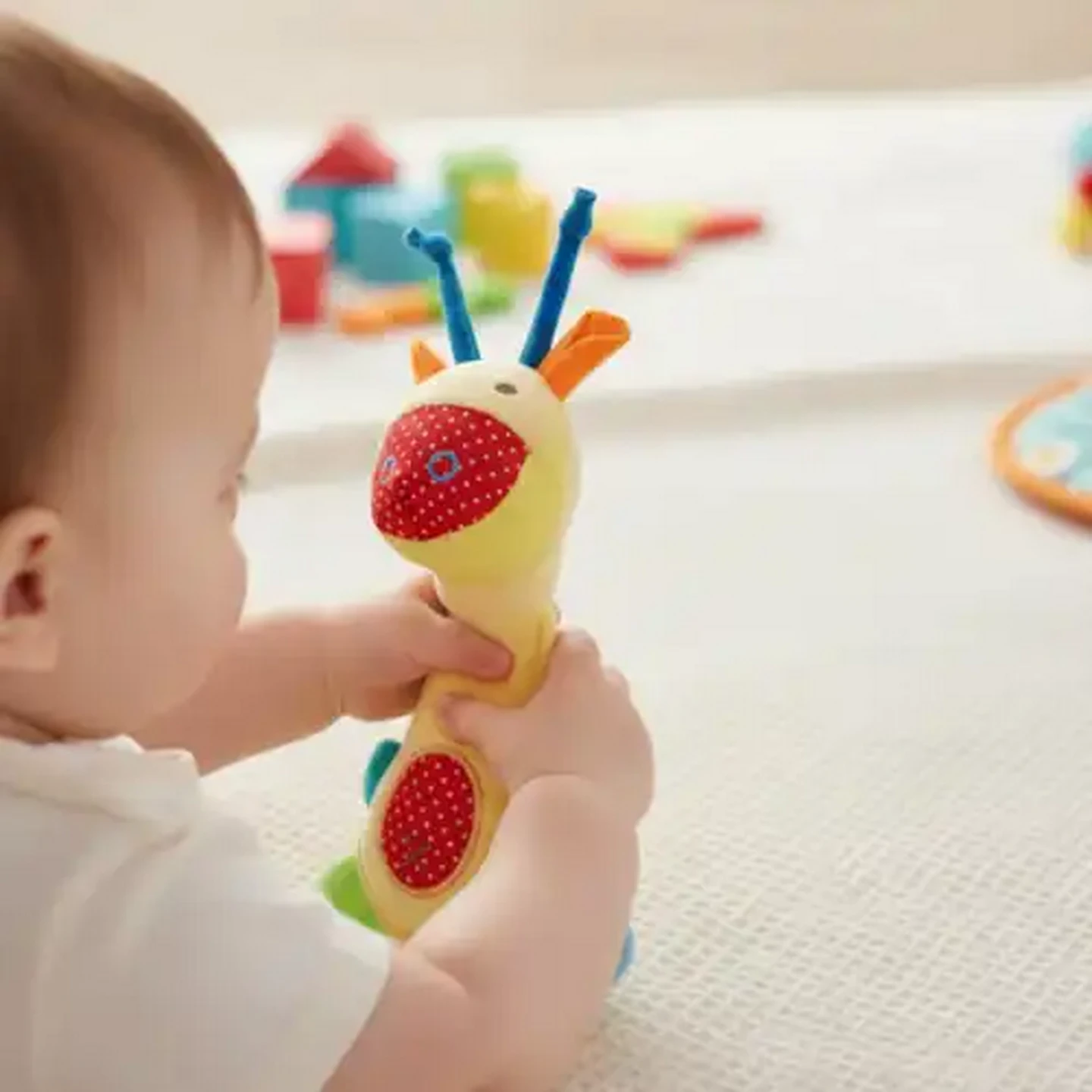 Image of Jolly Tots Hand Plush Animal Rattle 0 Months + (Type May Vary)