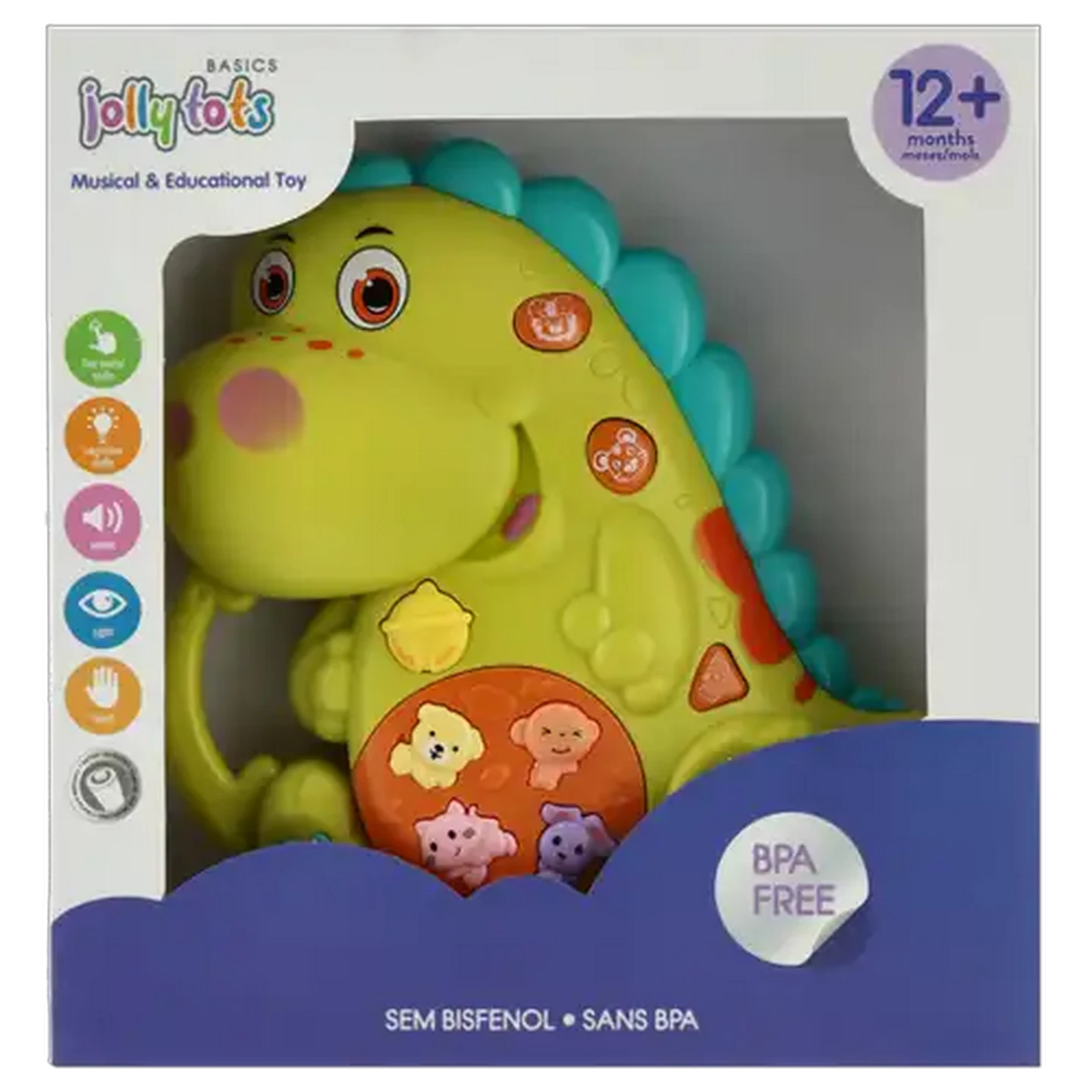 Image of Jolly Tots Electronic Dinosaur Musical Toy 12 Months+