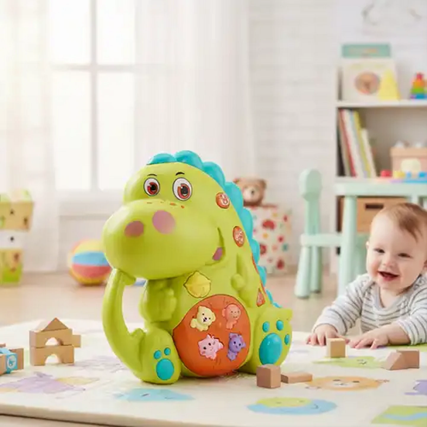 Image of Jolly Tots Electronic Dinosaur Musical Toy 12 Months+