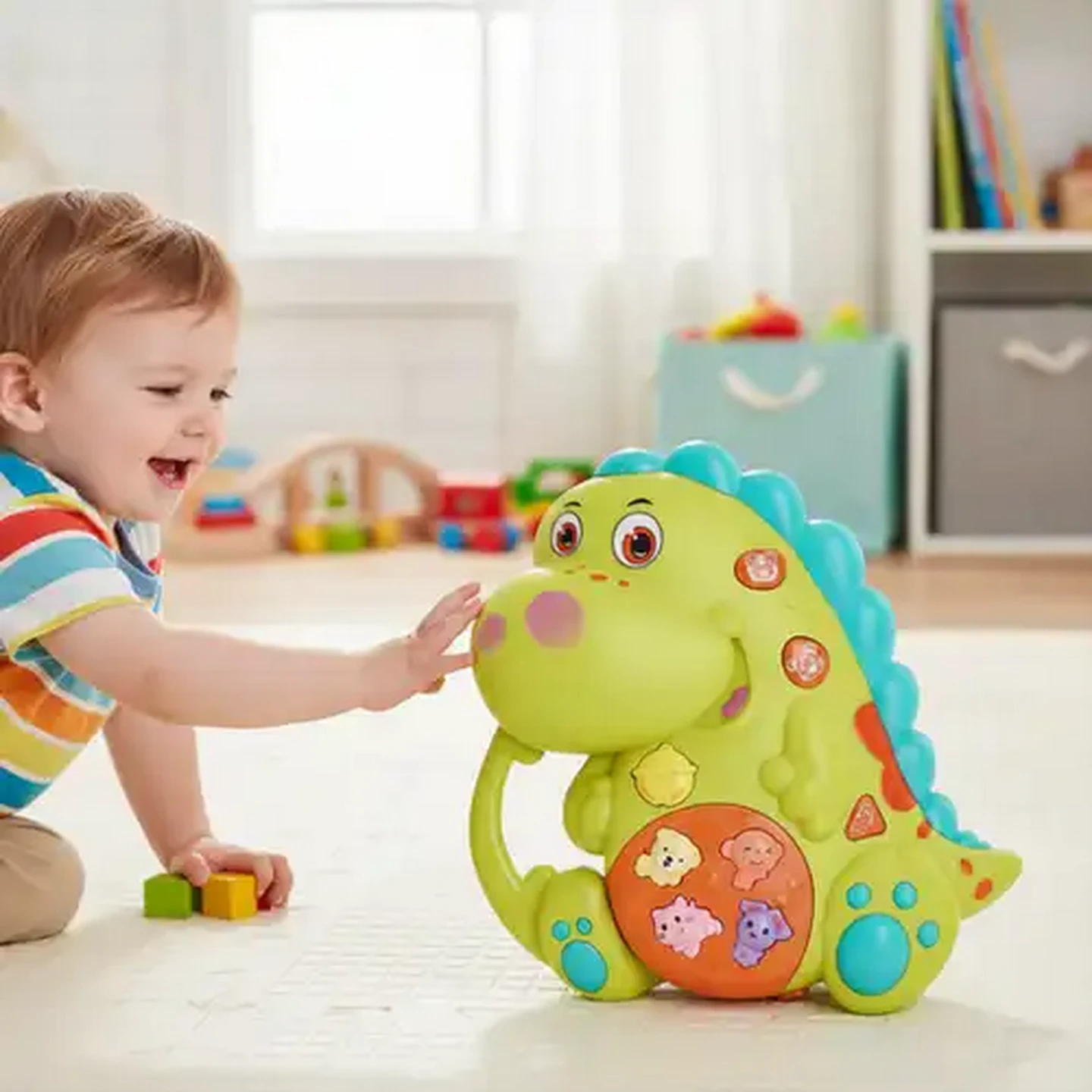 Image of Jolly Tots Electronic Dinosaur Musical Toy 12 Months+