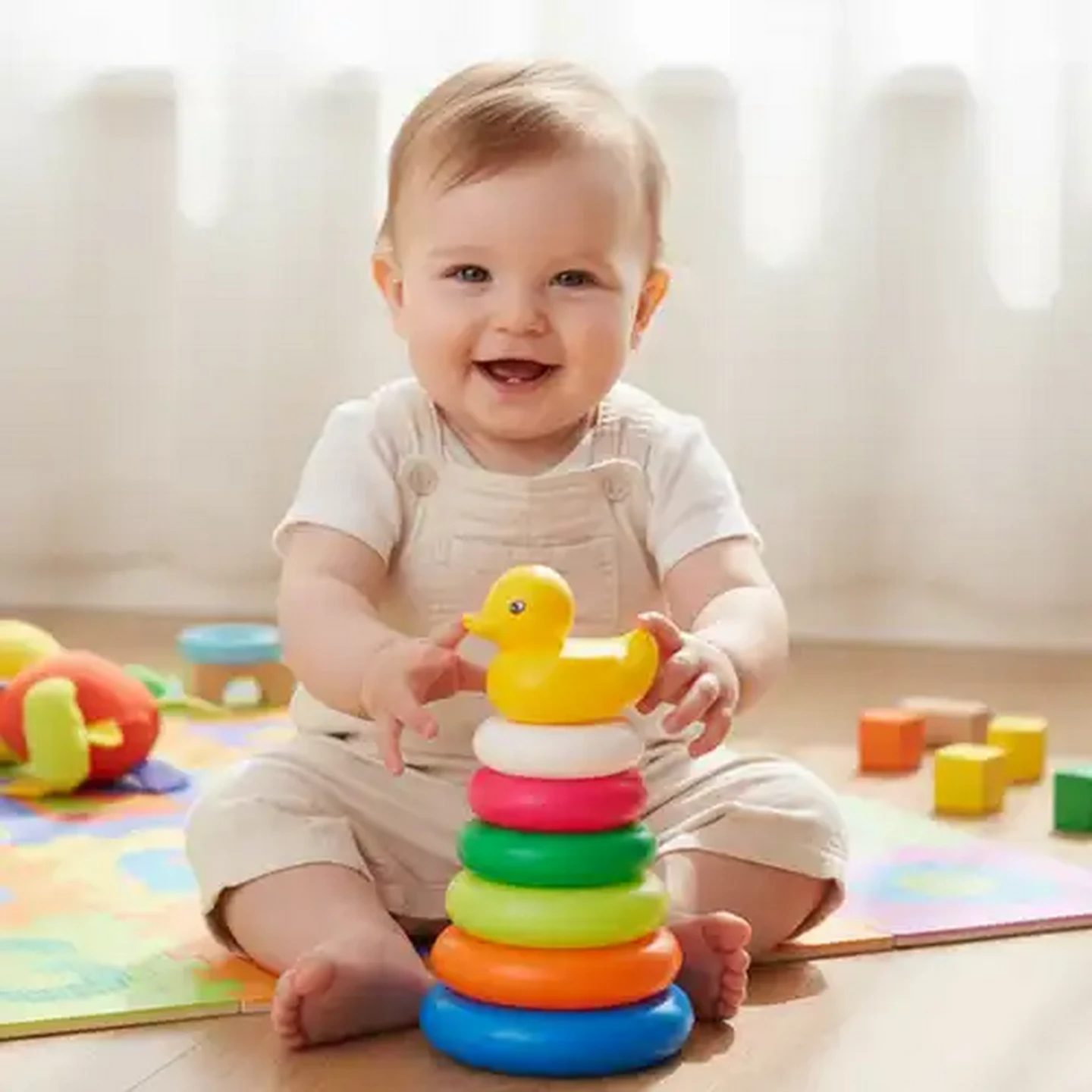 Image of Jolly Tots Basics Stacking Rings 12 Months + 7 Piece