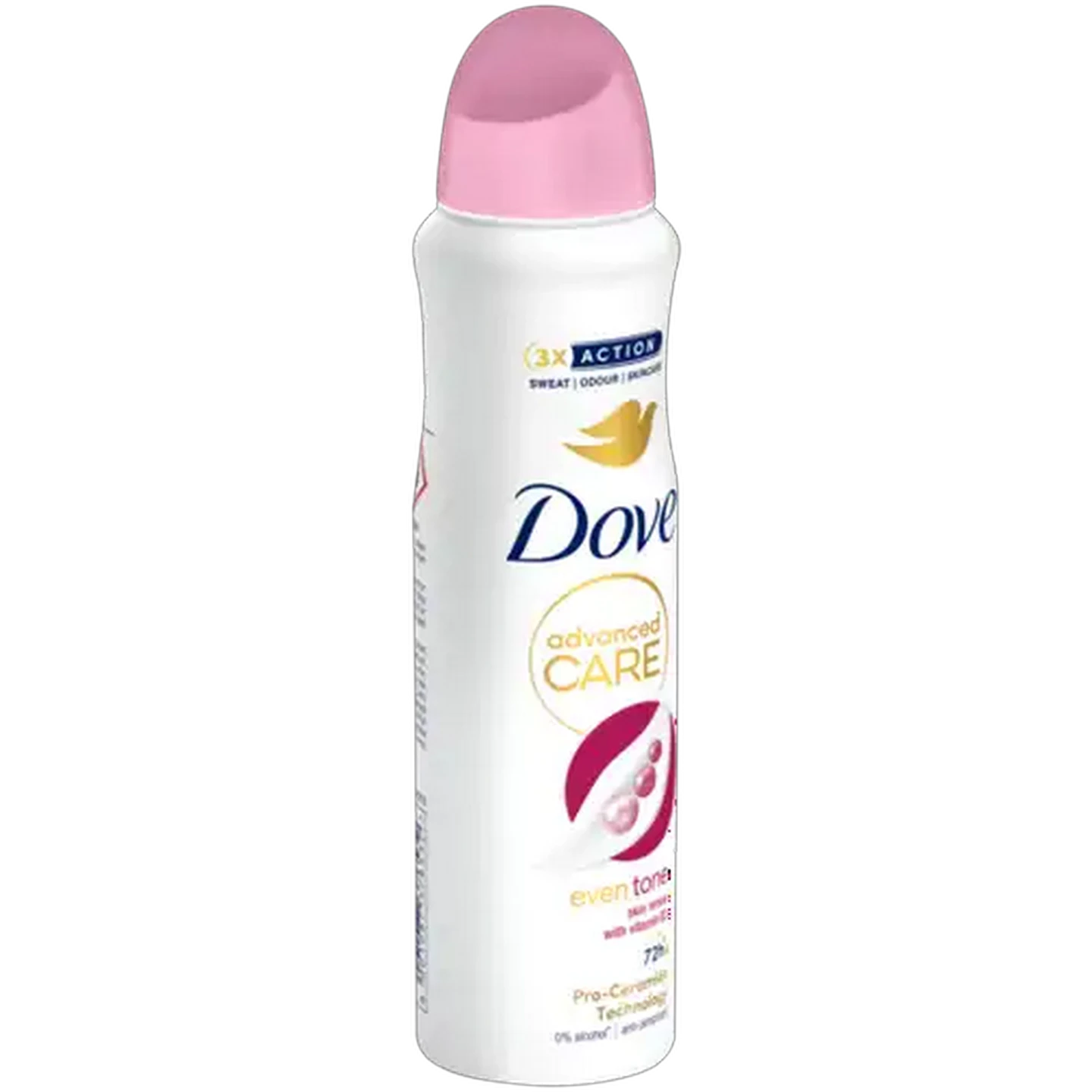 Image of Dove Advanced Care Alcohol Free Even Tone 0% Alcohol Anti-Perspirant Body Spray 150ml