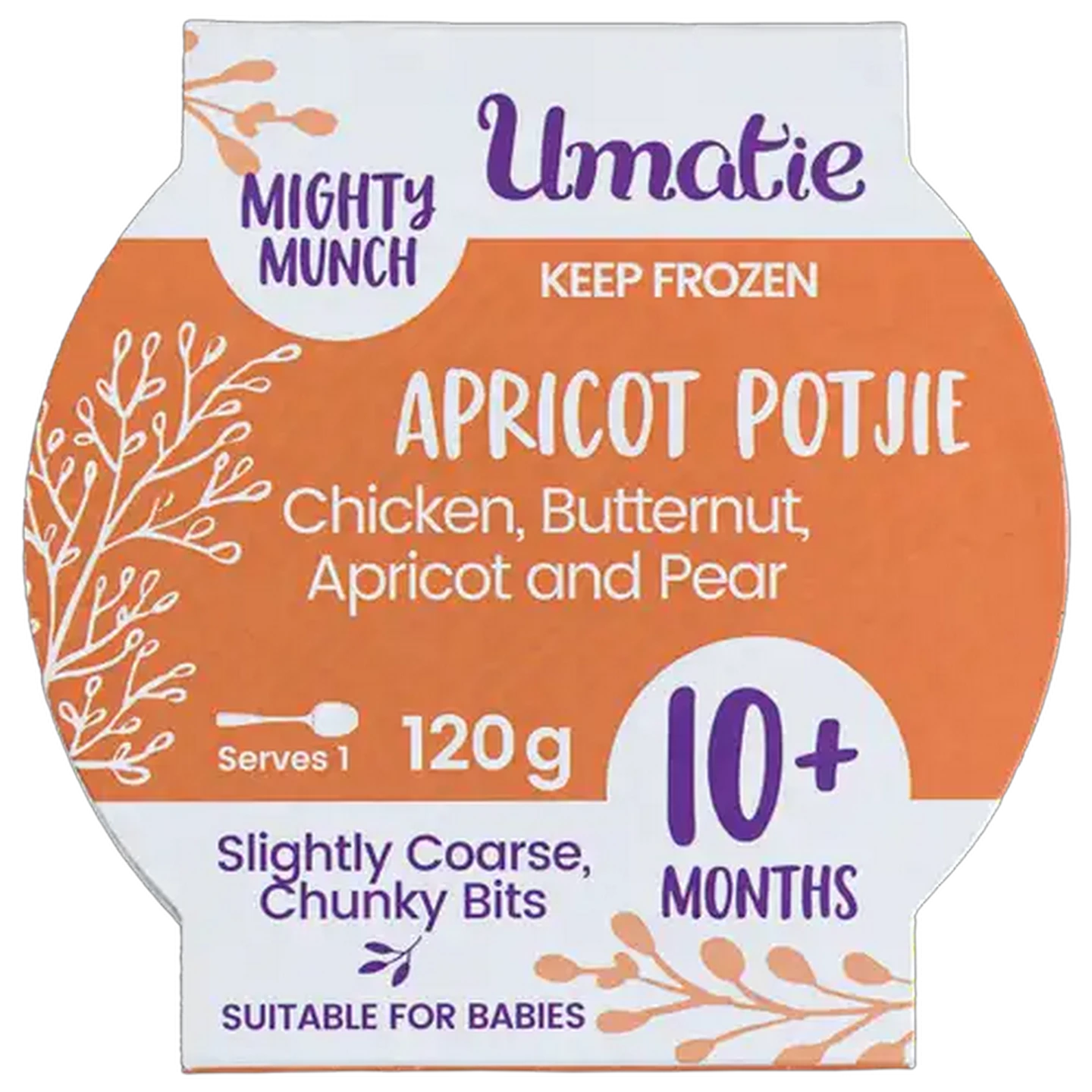 Image of Umatie Frozen Mighty Munch Apricot Potjie Baby Food 10+ Months 120g