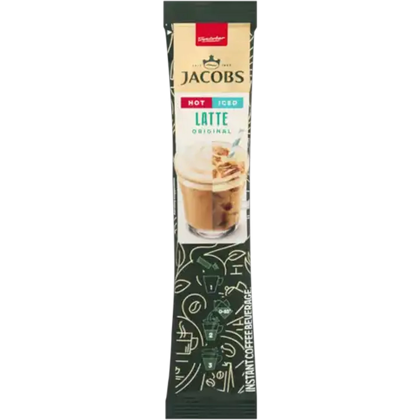 Image of Jacobs Hot & Iced Original Latte Instant Coffee 18.3g