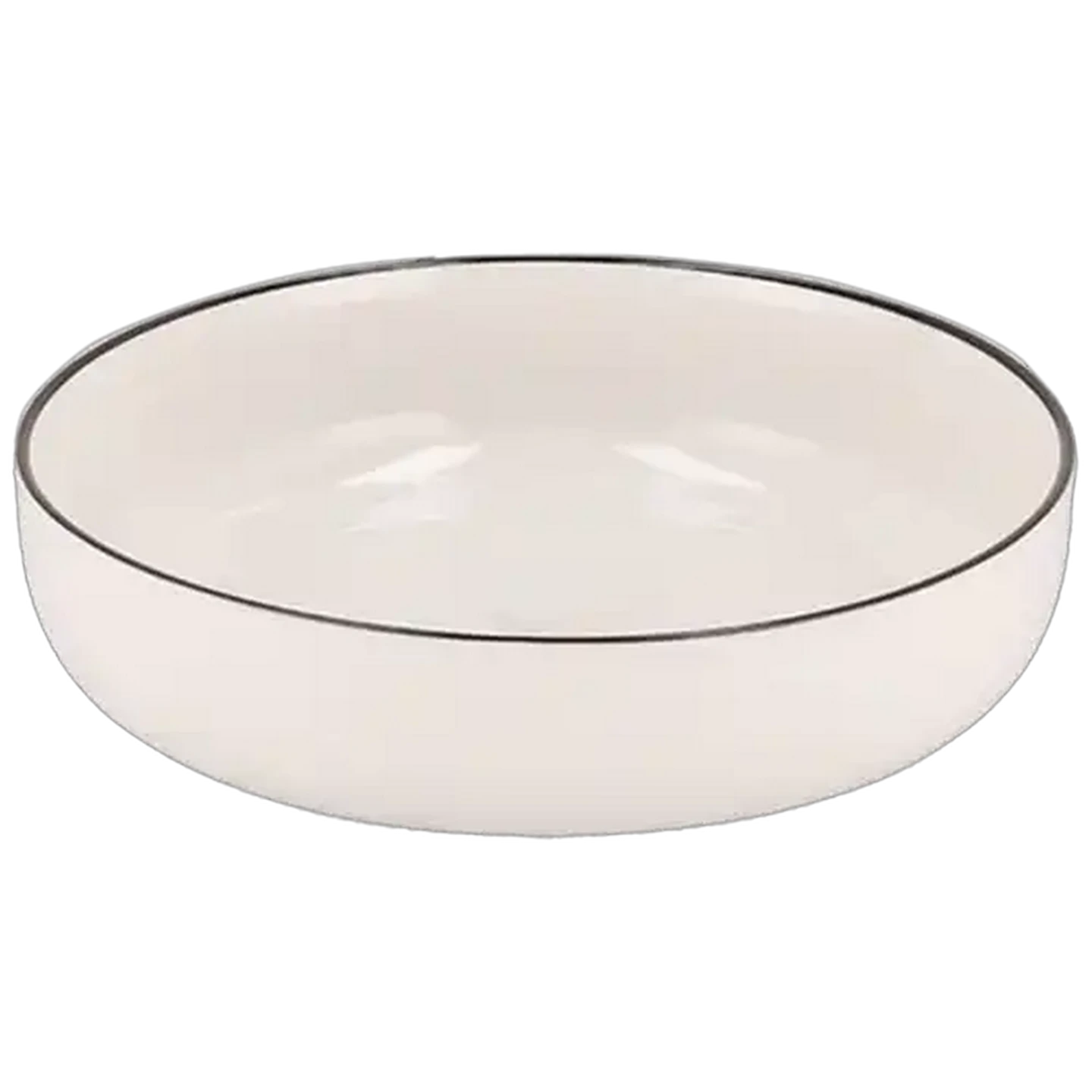 Image of Black Rim Porcelain Dinner Set 12-Piece