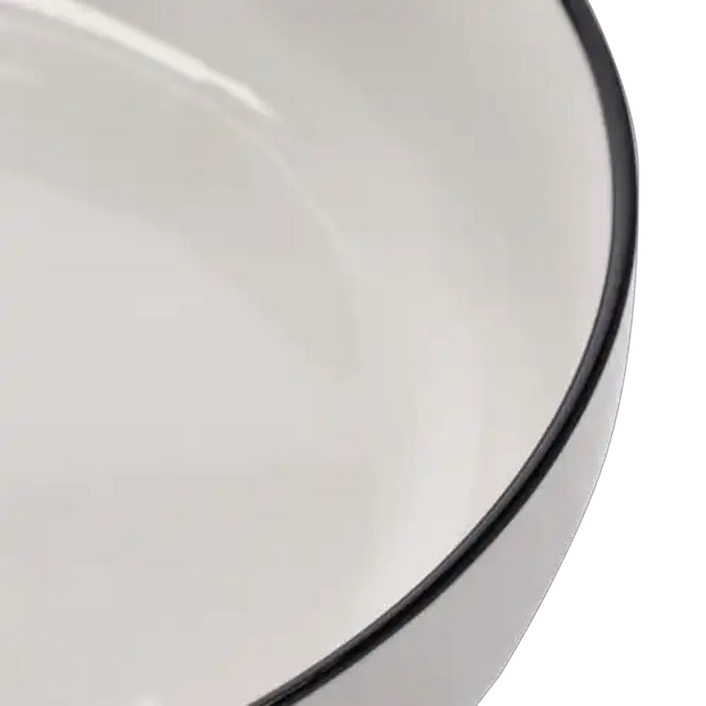 Image of Black Rim Porcelain Dinner Set 12-Piece