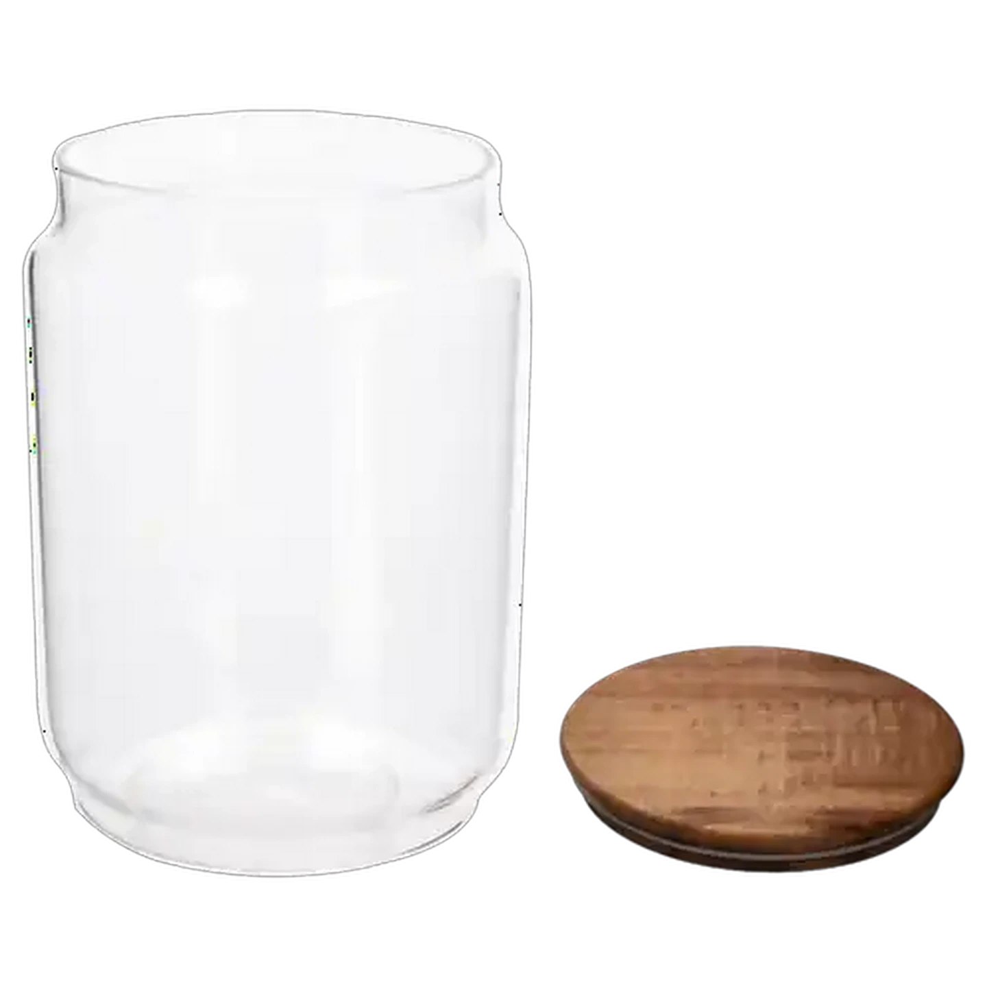 Image of Large Glass Jar with Acacia Wood Lid 4.2L