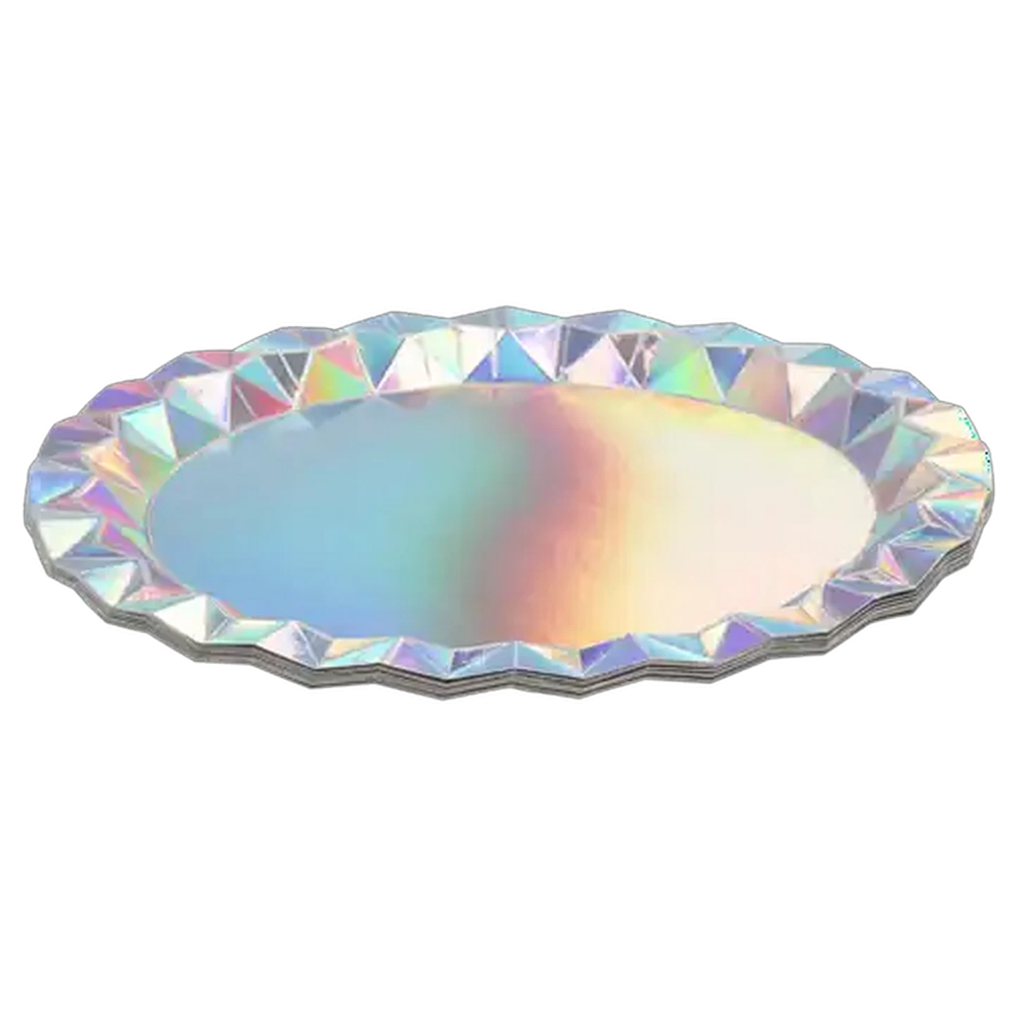 Image of Occasions Iridescent Solid Paper Party Plates 8-Pack