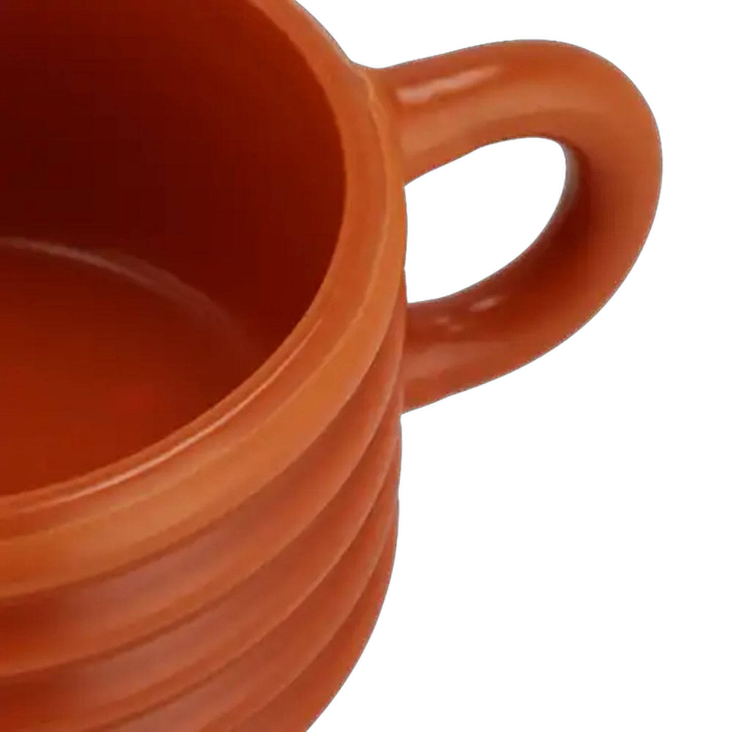 Image of Ribbed Stoneware Coffee Mug 340ml (Colour May Vary)