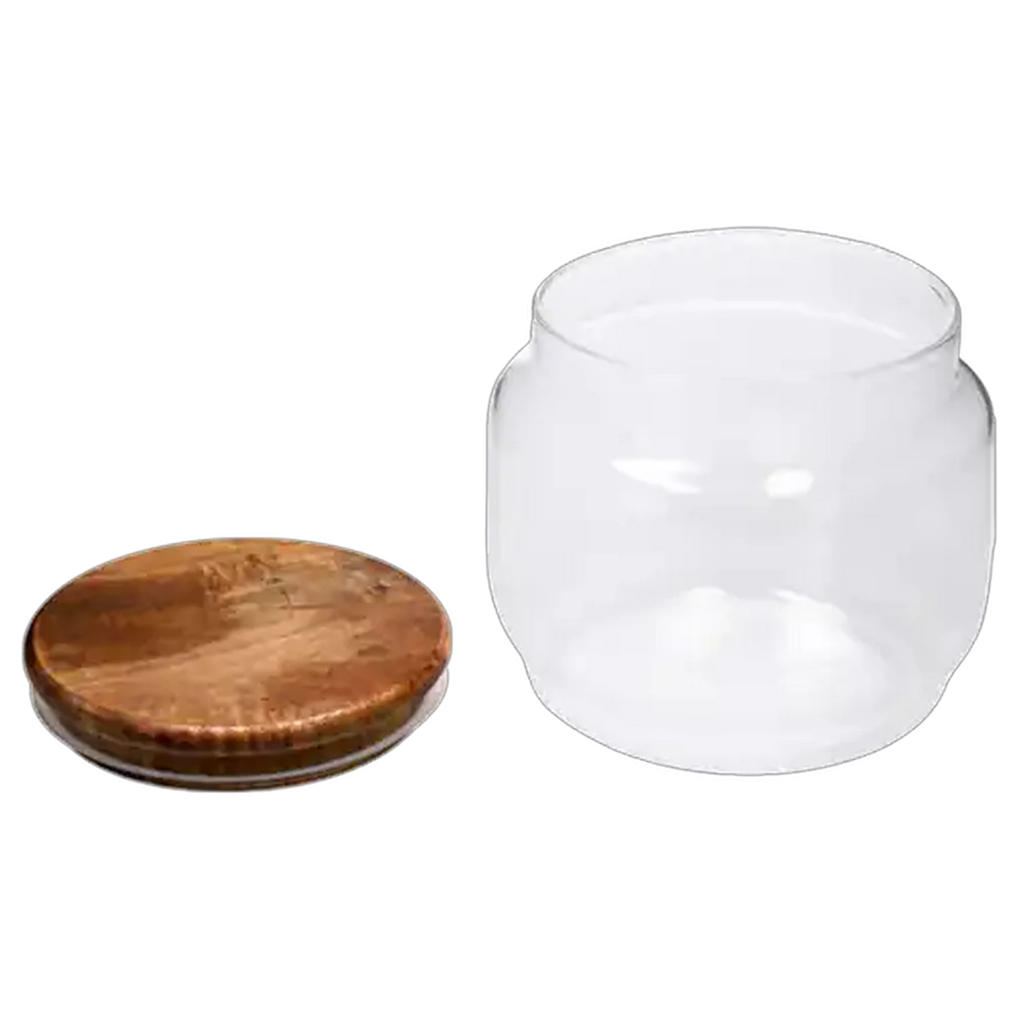 Image of Large Glass Jar with Acacia Wood Lid 800ml