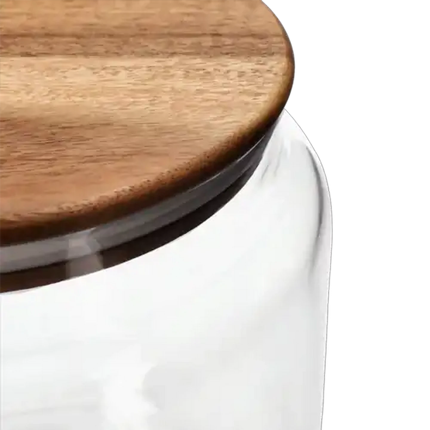 Image of Large Glass Jar with Acacia Acacia Wood Lid 3L