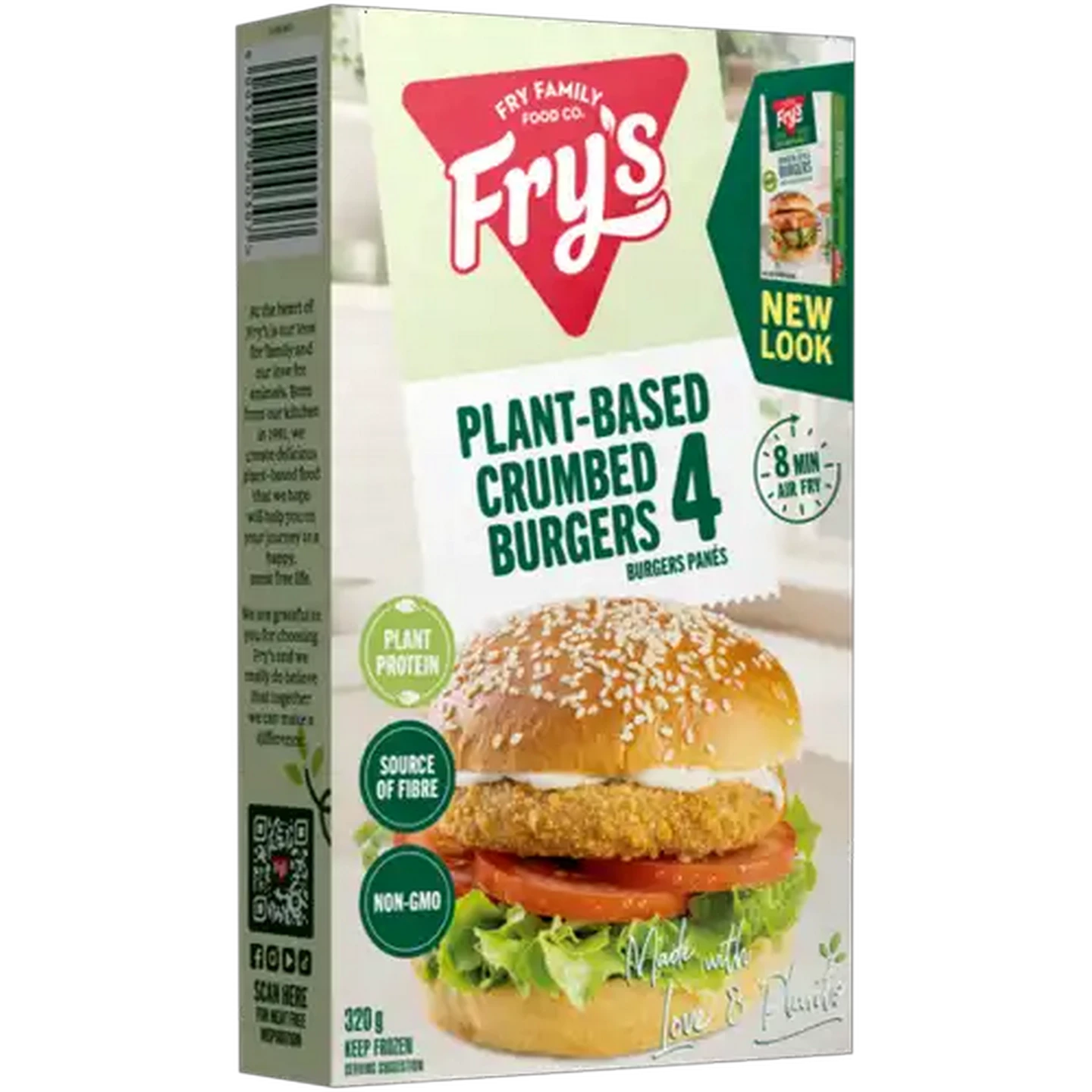 Image of Fry's Frozen Plant-Based Crumbed Burgers 320g