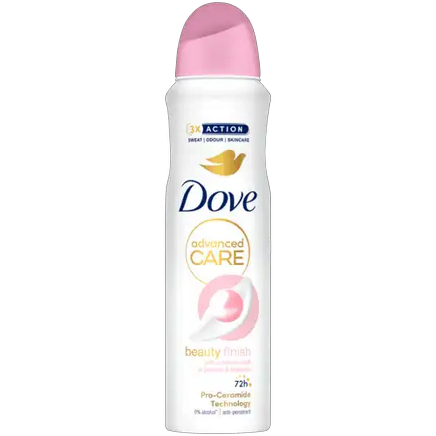 Image of Dove Advanced Care Alcohol Free Beauty Finish 0% Alcohol Anti-Perspirant Body Spray 150ml