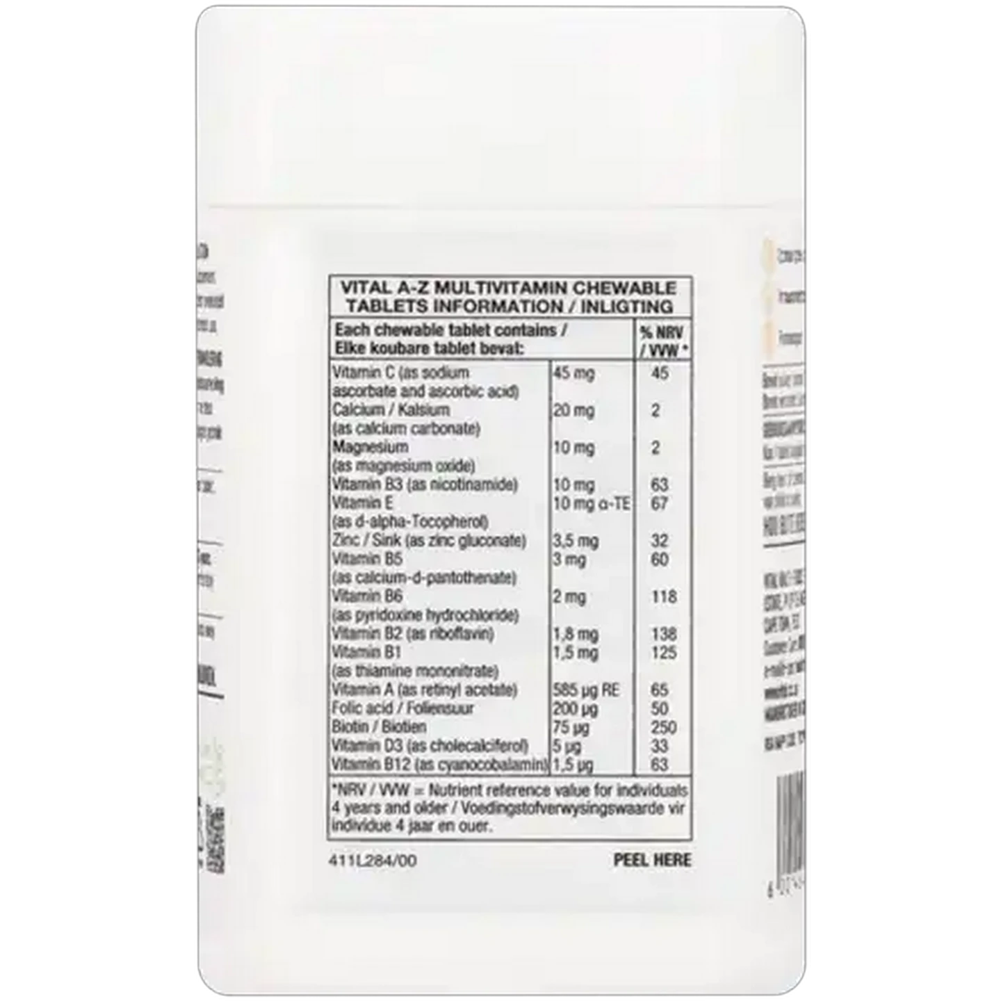 Image of Vital Kids Raspberry Flavour A-Z Multivitamin Chewable Tablets 60-Pack