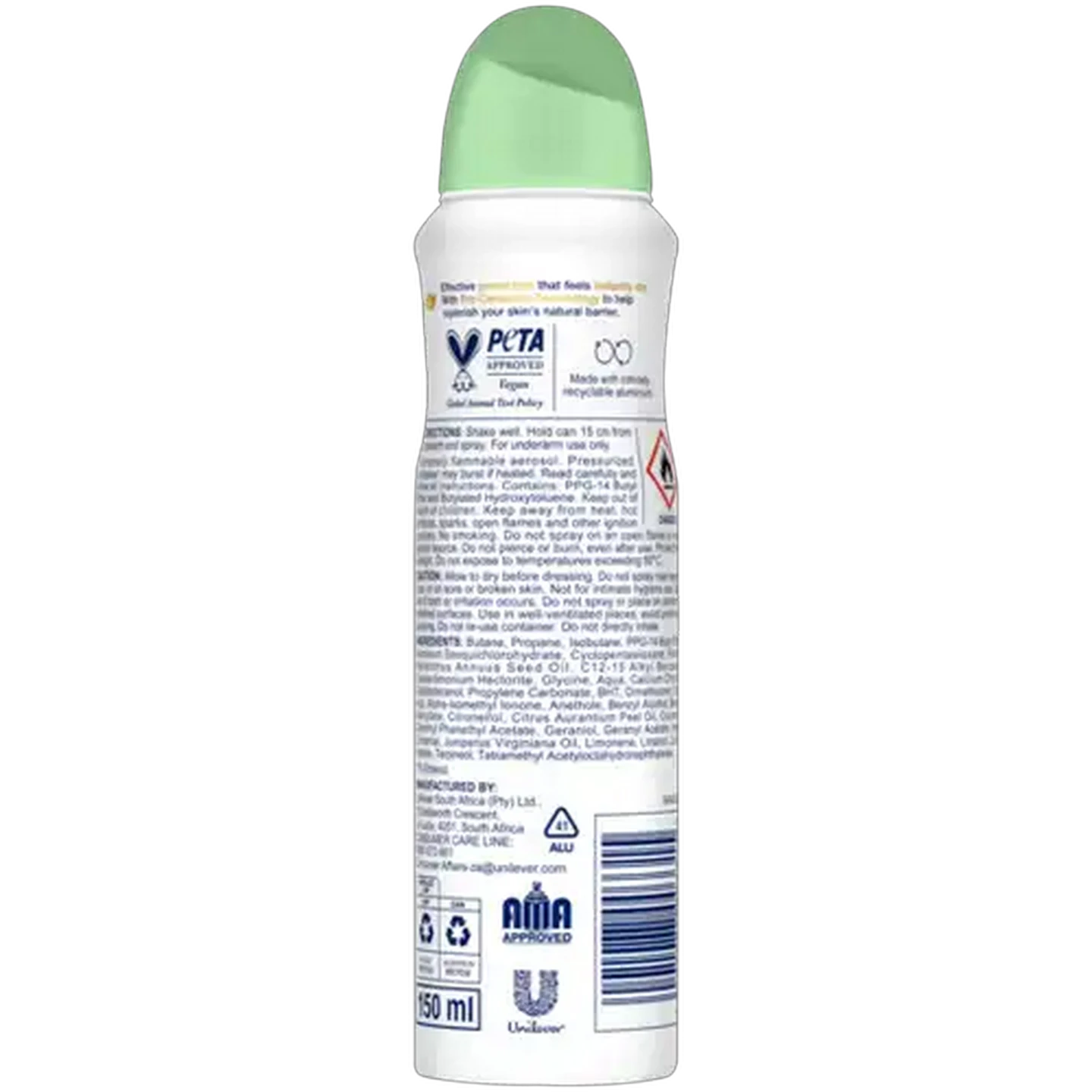 Image of Dove Advanced Care Go Fresh Alcohol Free Cucumber & Green Tea 0% Alcohol Anti-Perspirant Body Spray 150ml