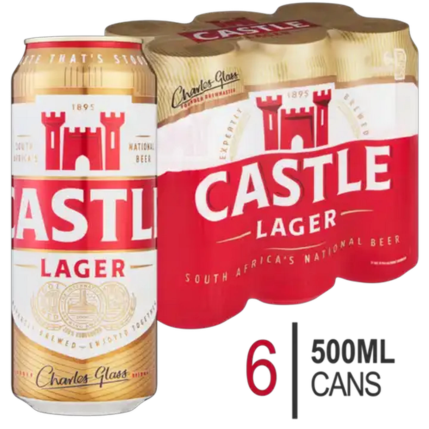 Image of Castle Lager Beer Cans 6 x 500ml