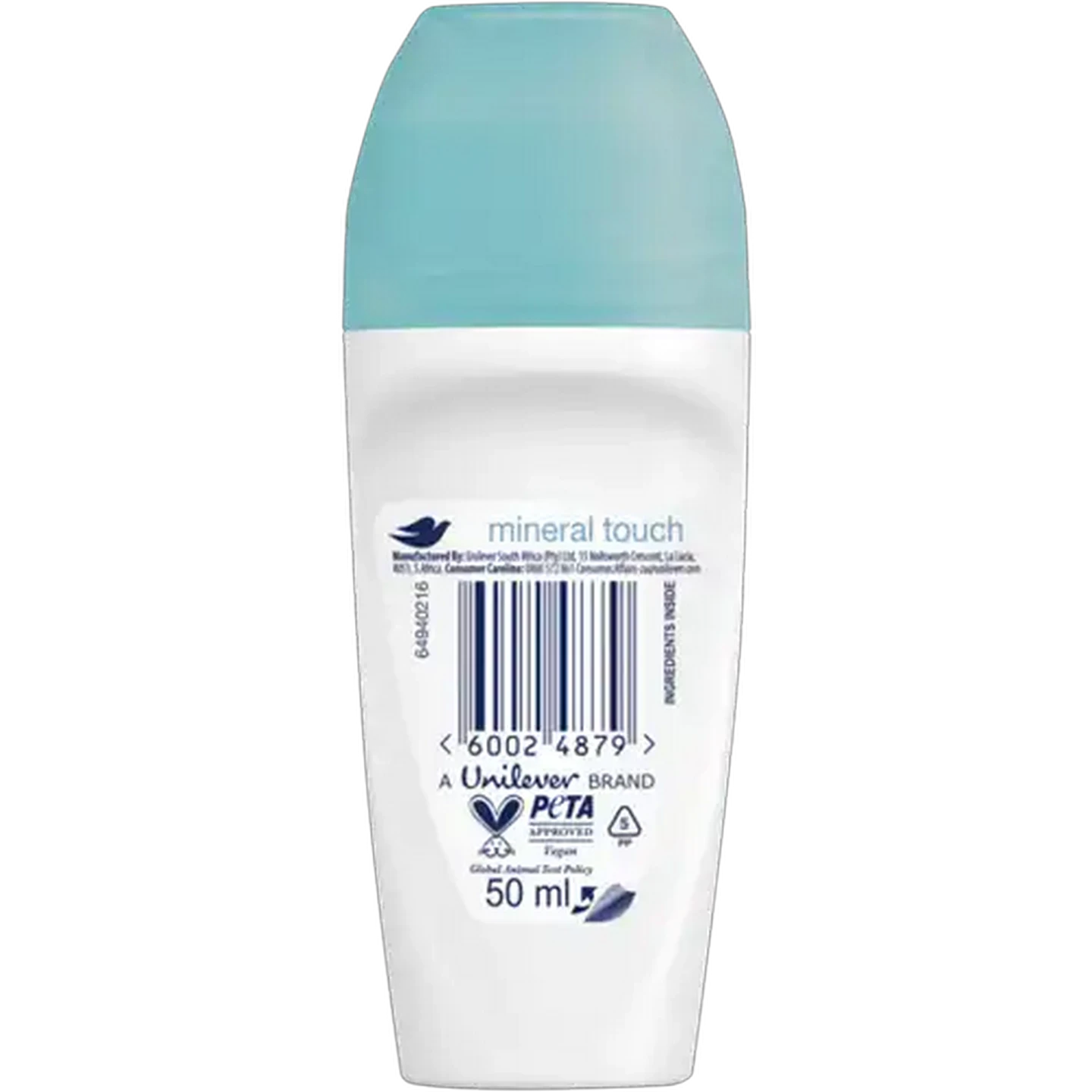 Image of Dove Advanced Care Alcohol Free Mineral Touch 0% Alcohol Anti-Perspirant Roll-On 50ml